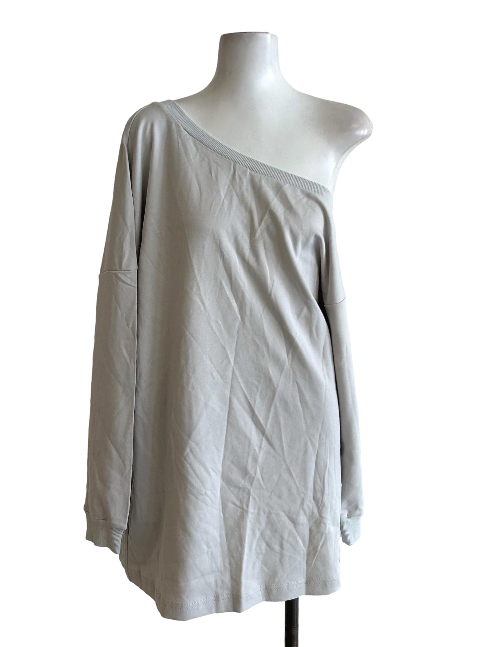 Light Grey Asymmetrical Sweatshirt