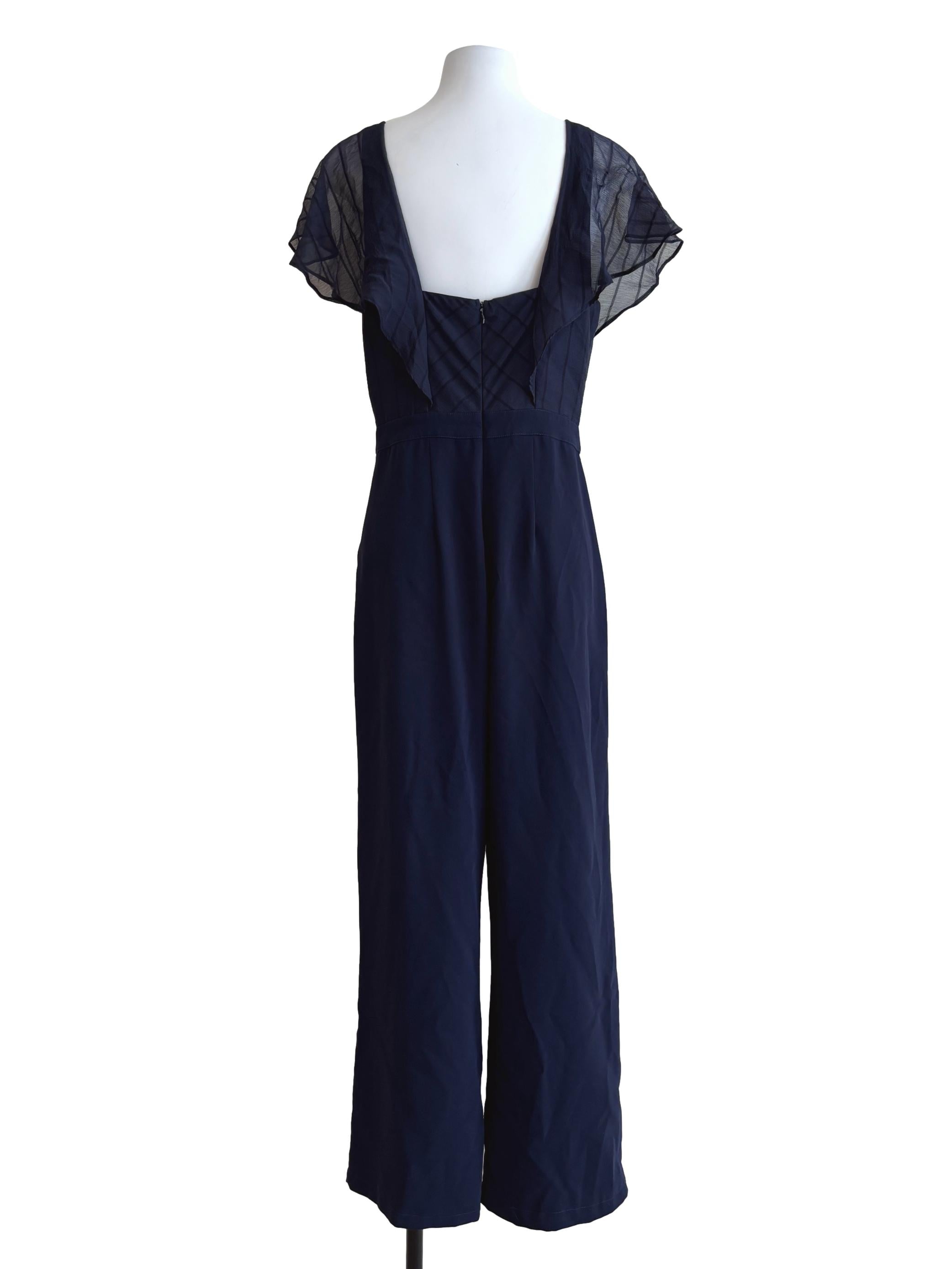 Midnight Blue Ruffle Jumpsuit