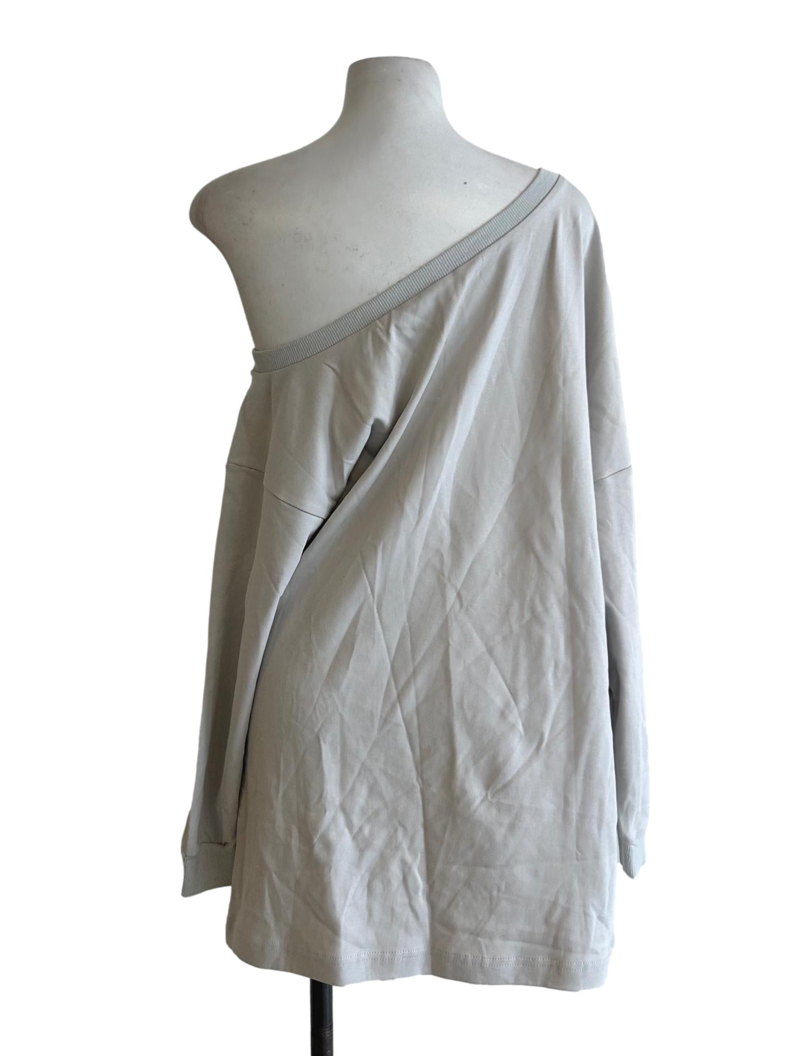 Light Grey Asymmetrical Sweatshirt