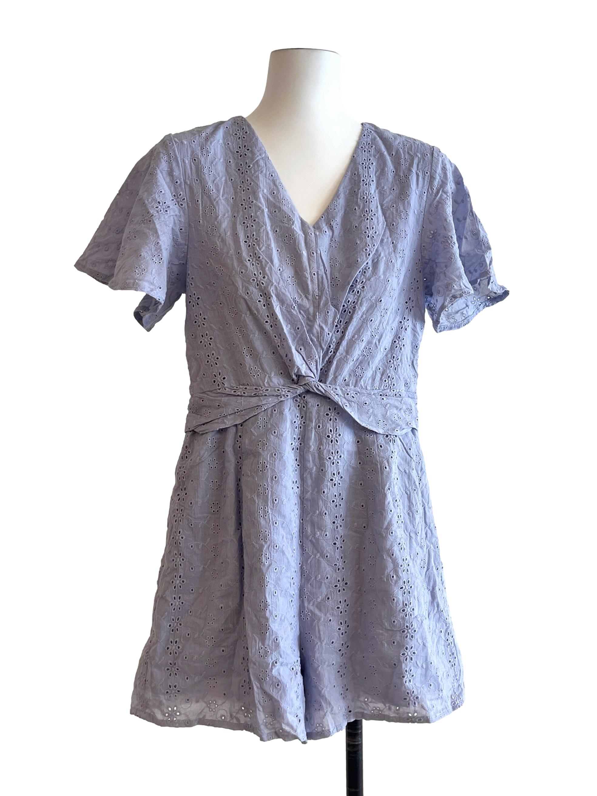 Periwinkle Purple V-Neck Romper