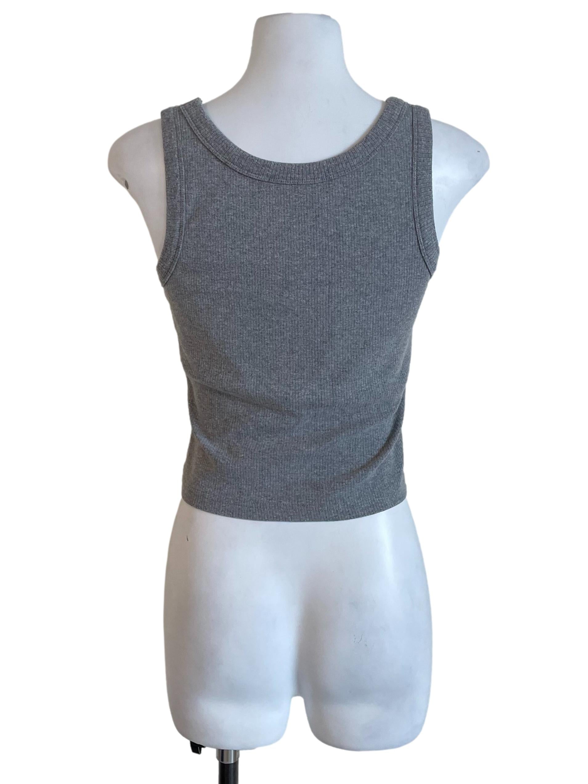 Grey Crop Tank Top