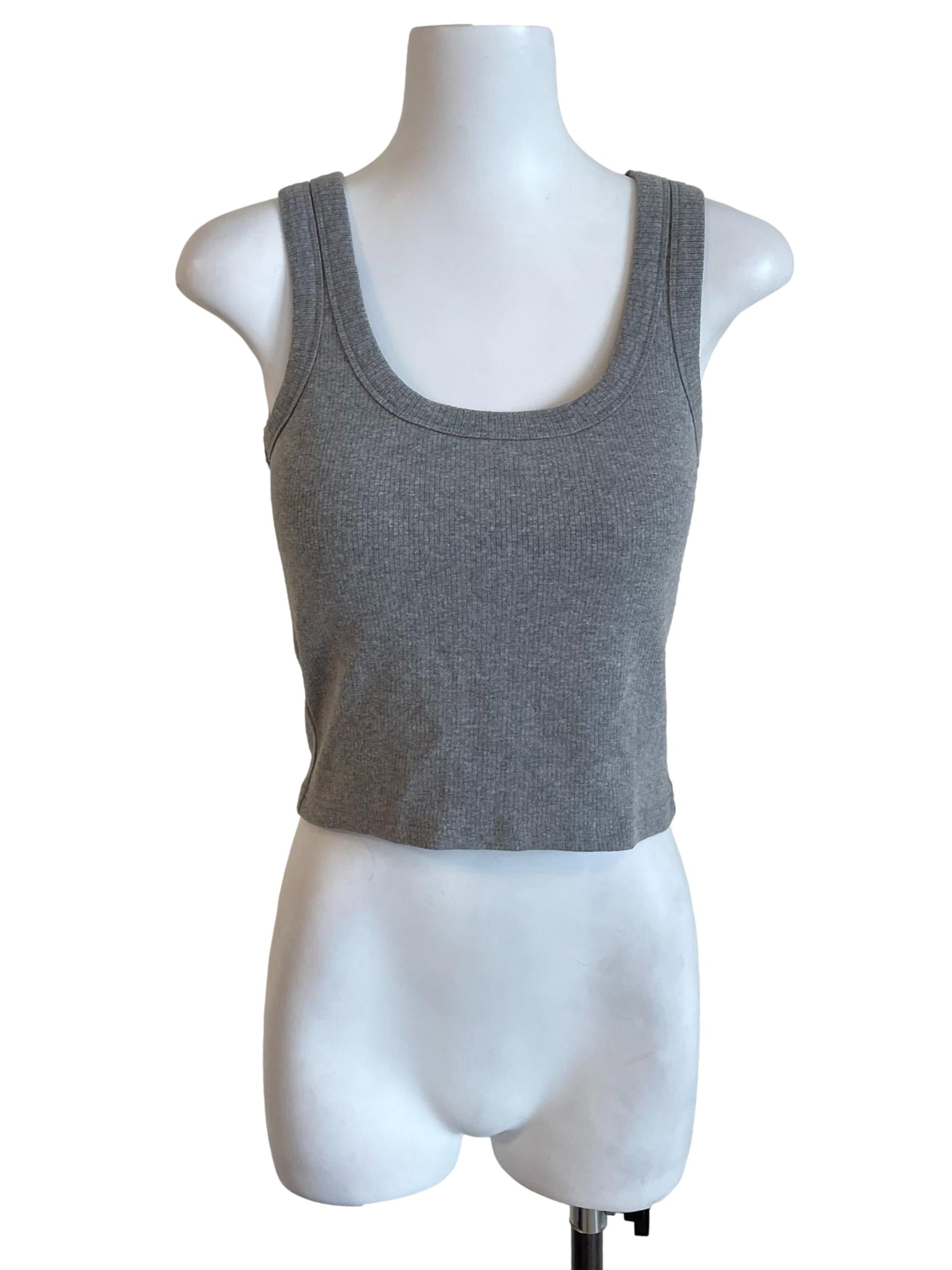 Grey Crop Tank Top