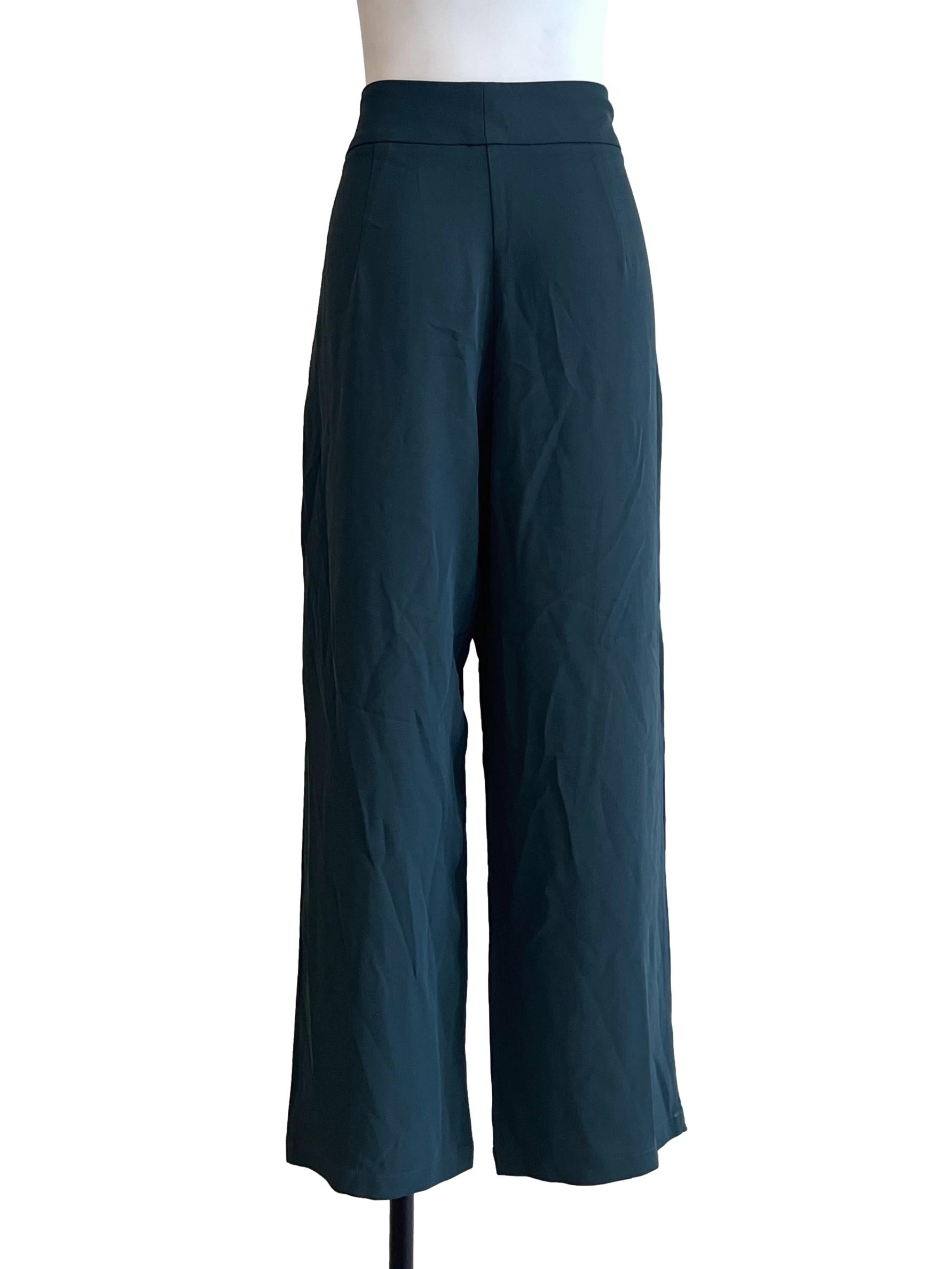 Emerald Green Wide-Leg Pants