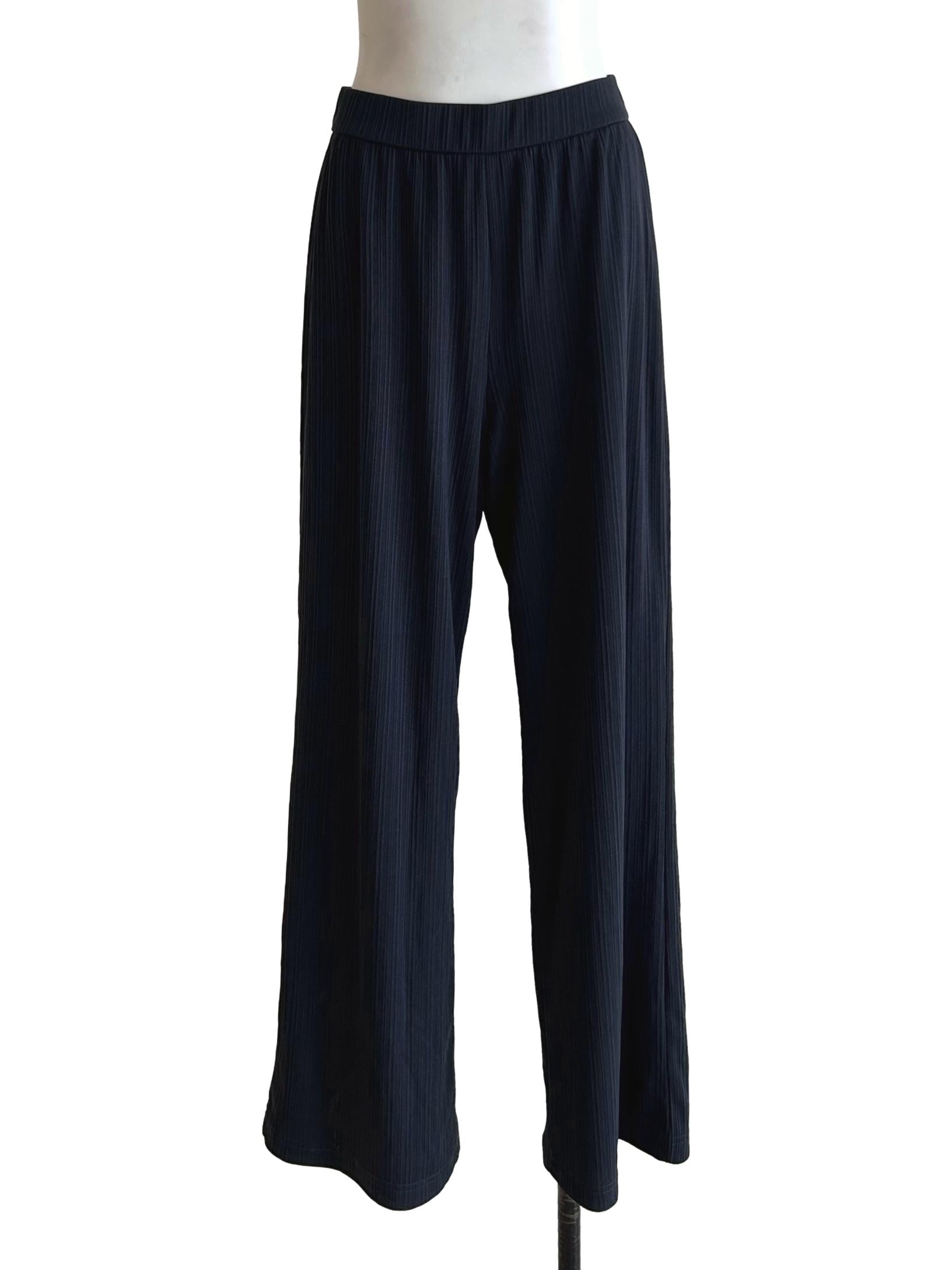 Navy Blue Crinkle Pant