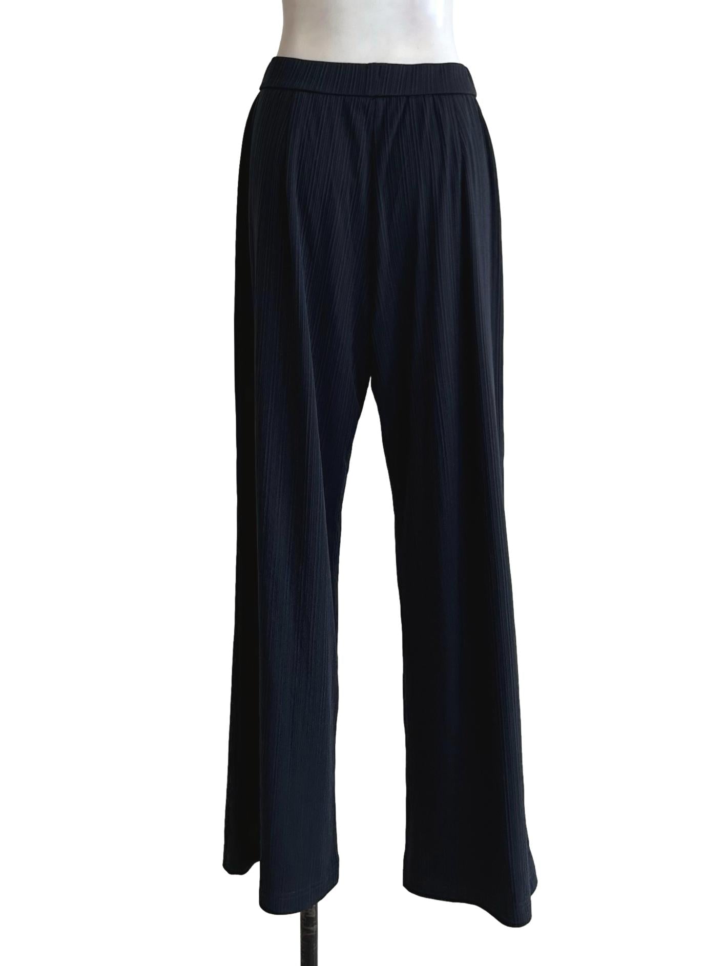 Navy Blue Crinkle Pant