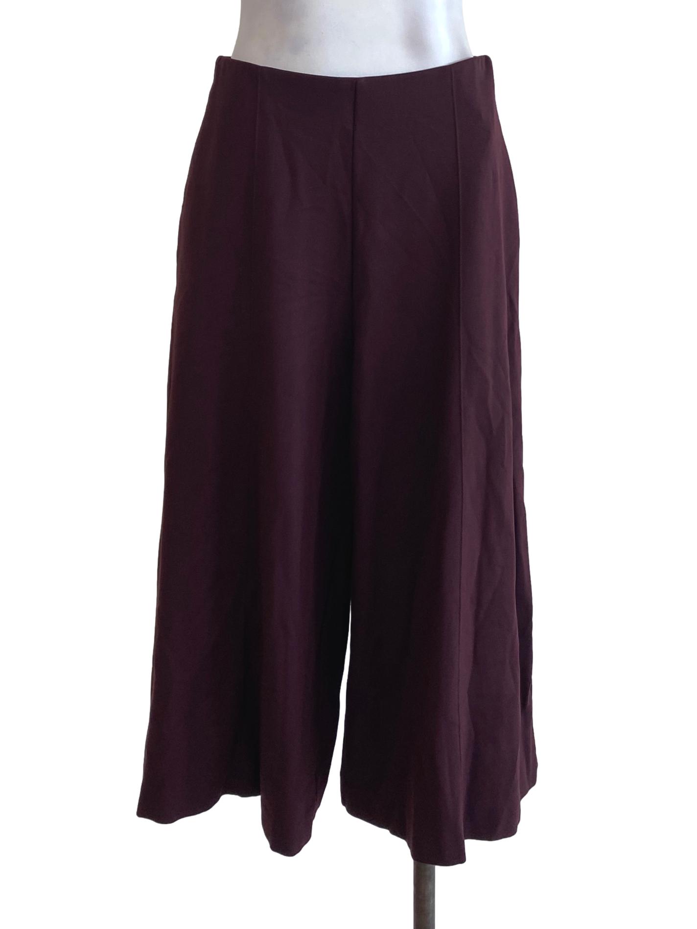 Uniqlo Plum Wide Cropped Pants | REFASH