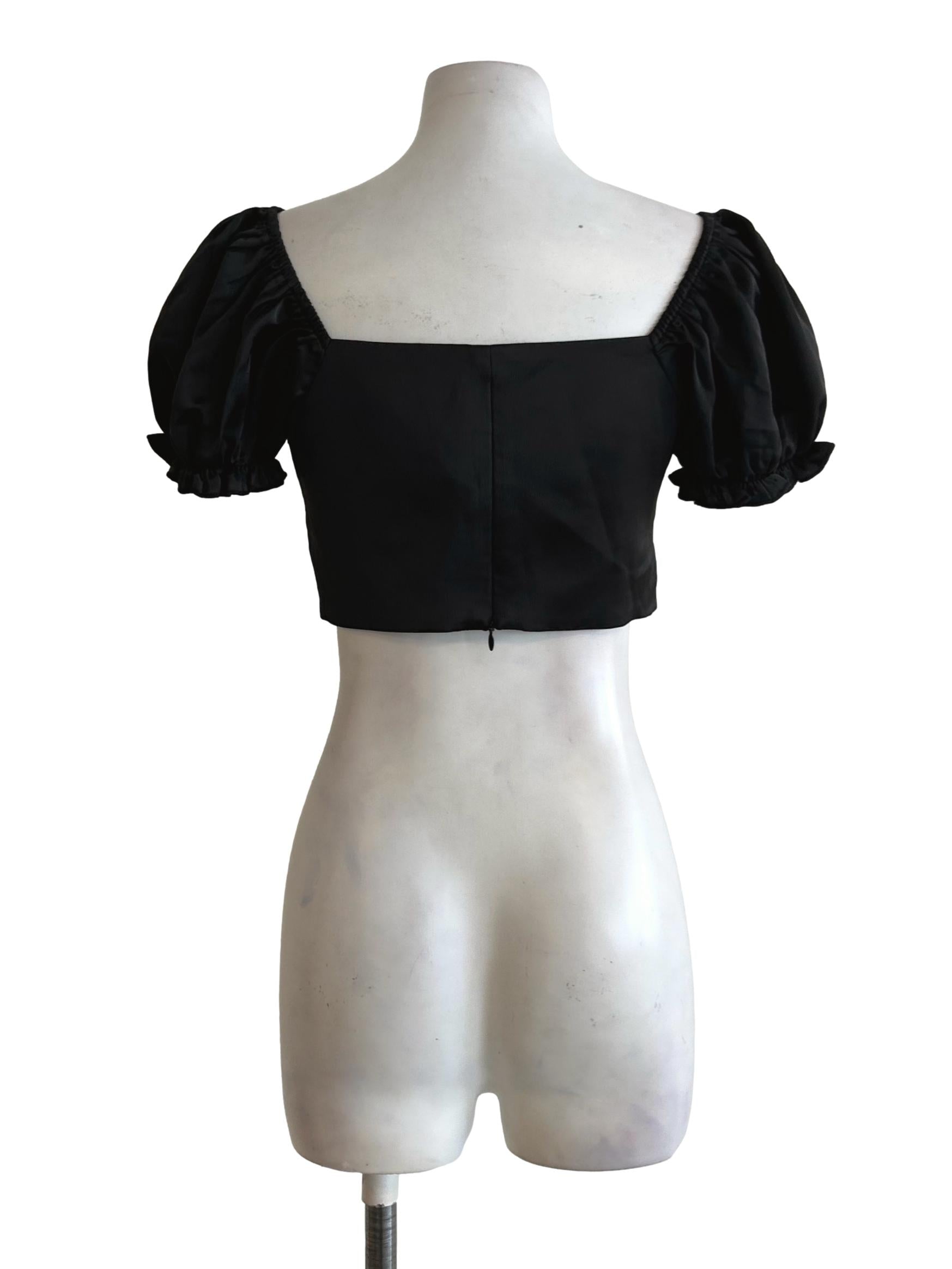 Void Black Pleated Top