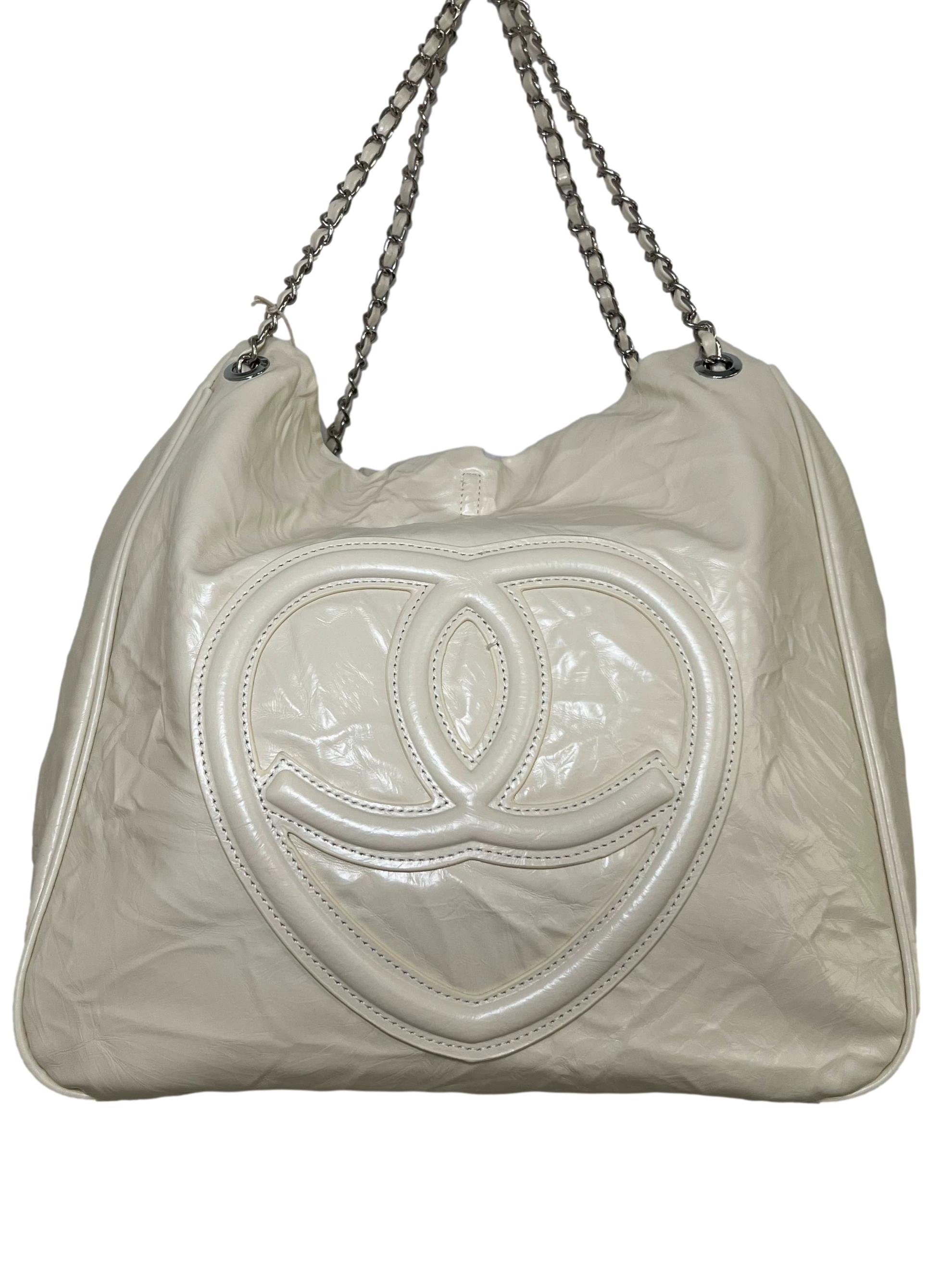 Cream PU Leather Tote Bag CSN