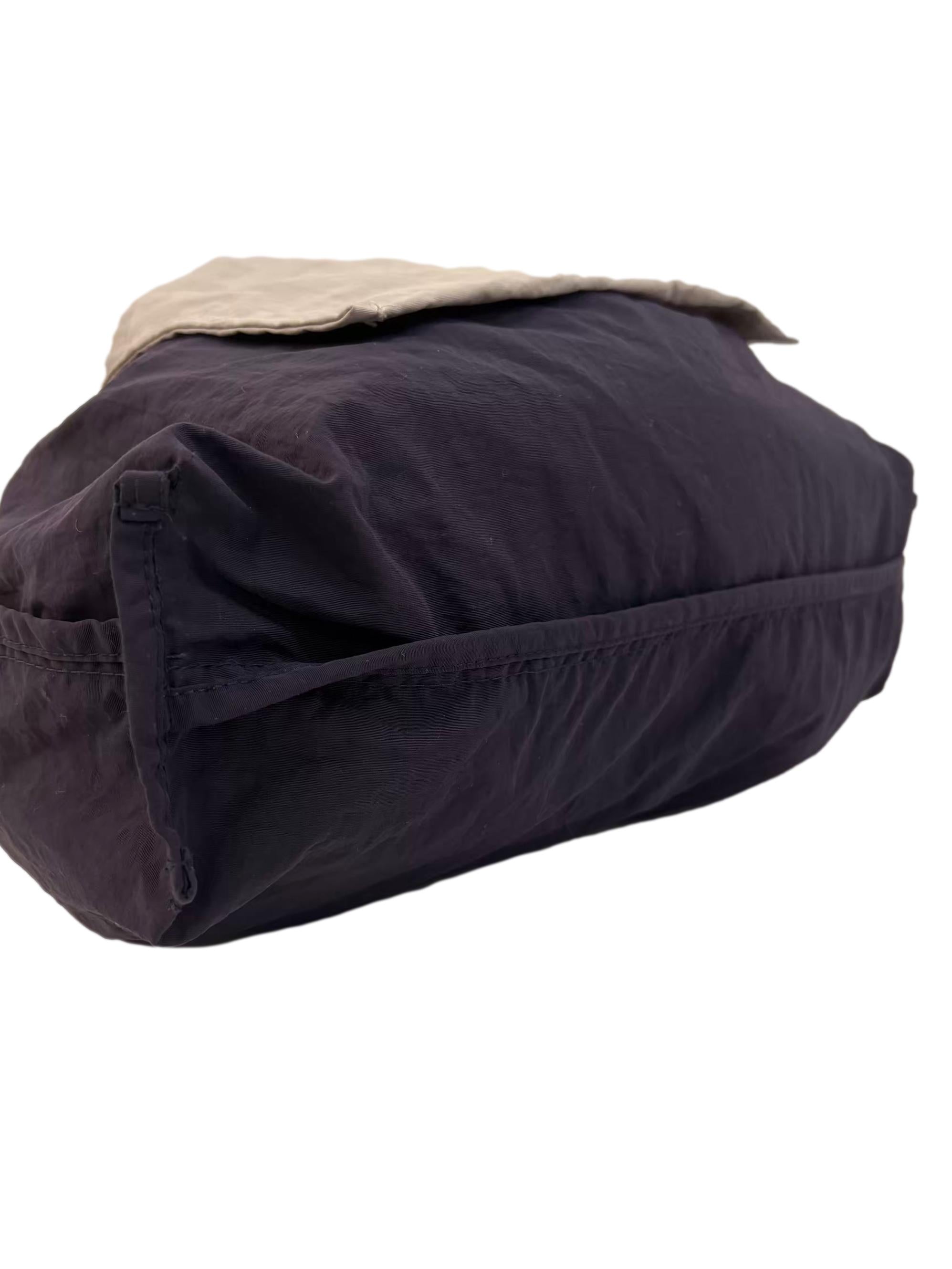 Navy Blue Colourblock Medium Dumpling Crossbody Bag