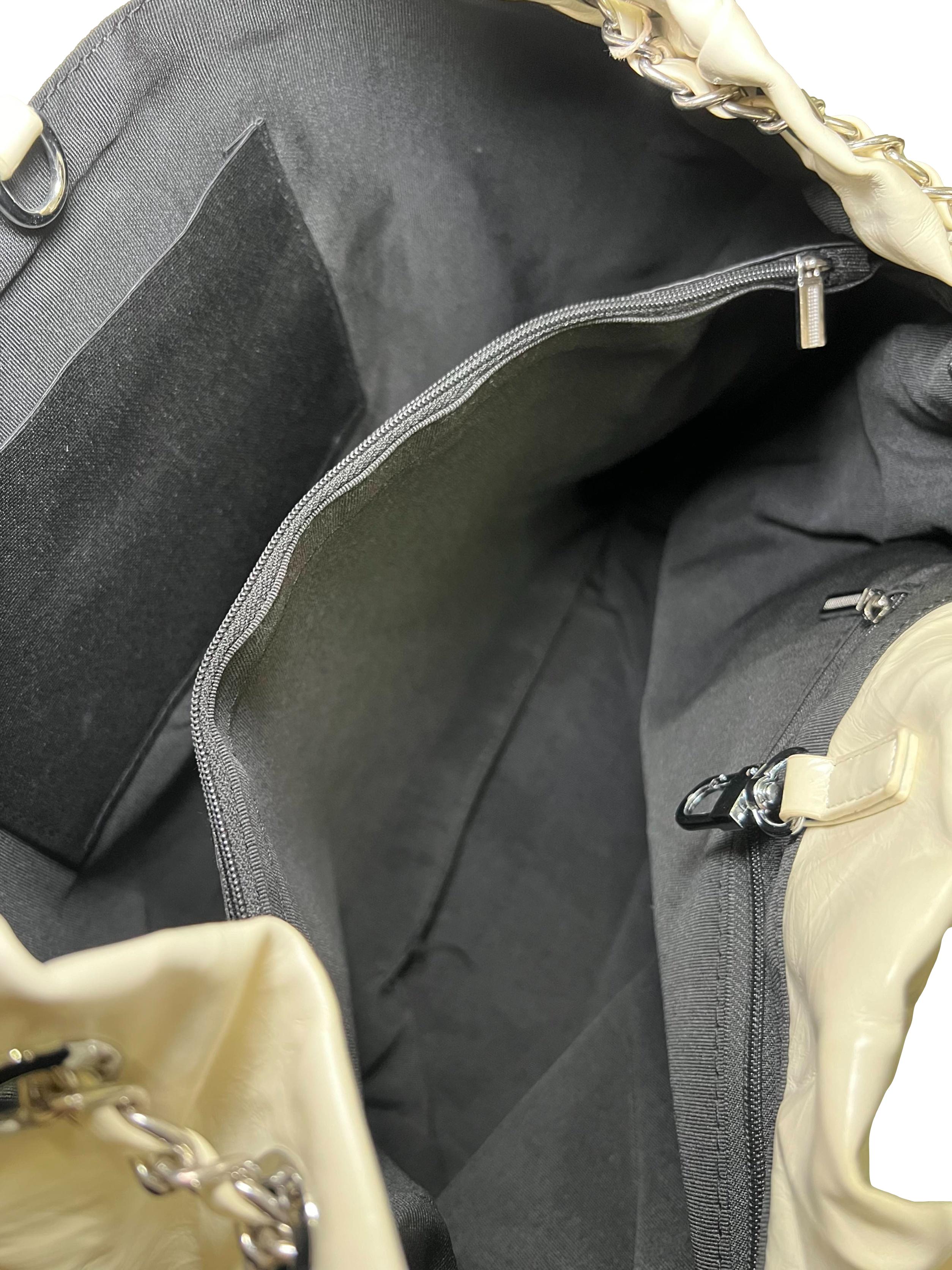 Cream PU Leather Tote Bag CSN