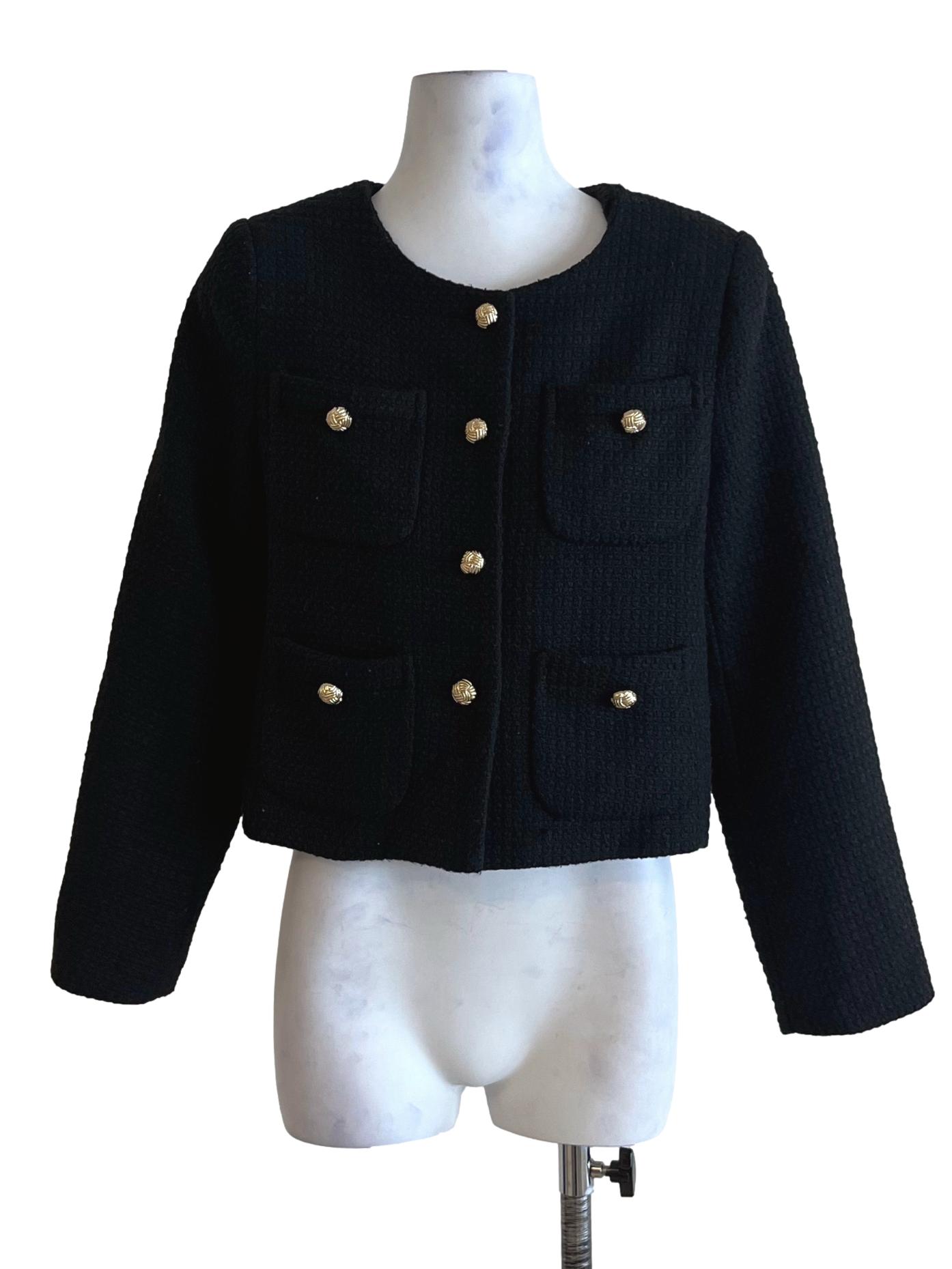 Black Jewel Neckline Blouse TWL