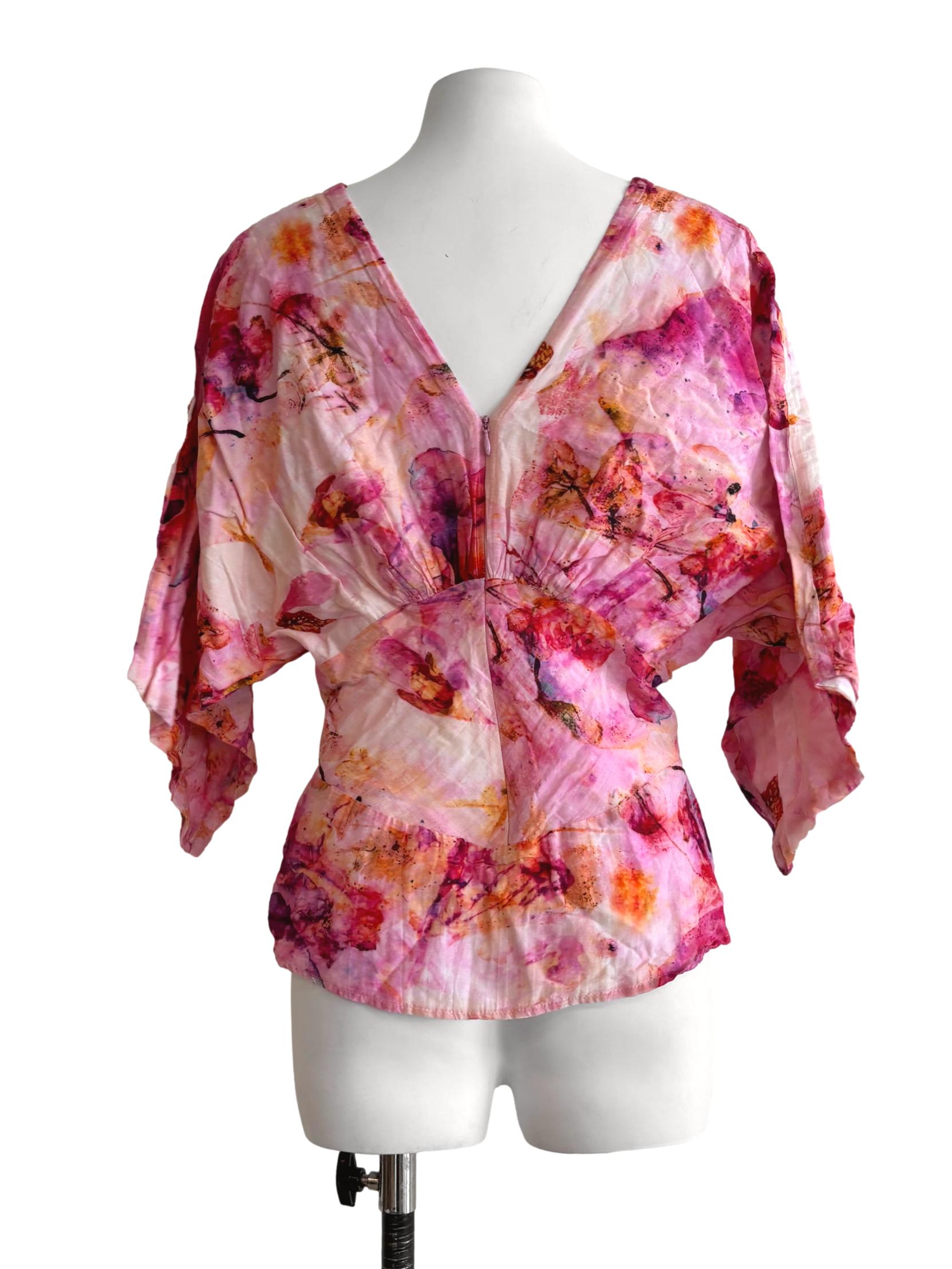 Orchid Pink Watercolour Top