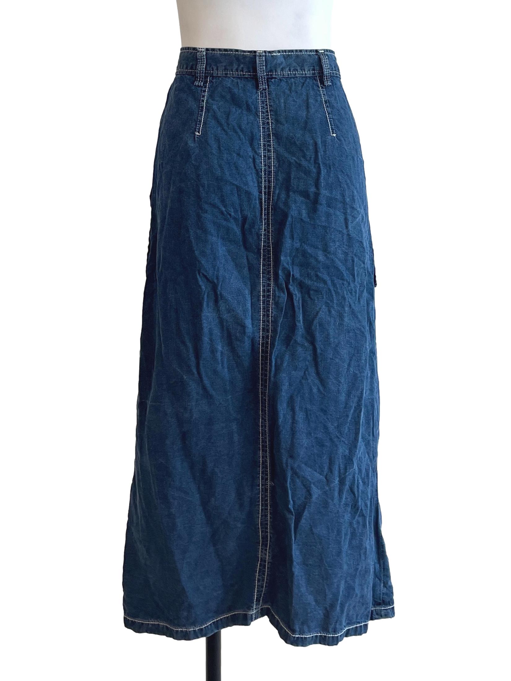 Blue Wash Denim Skirt
