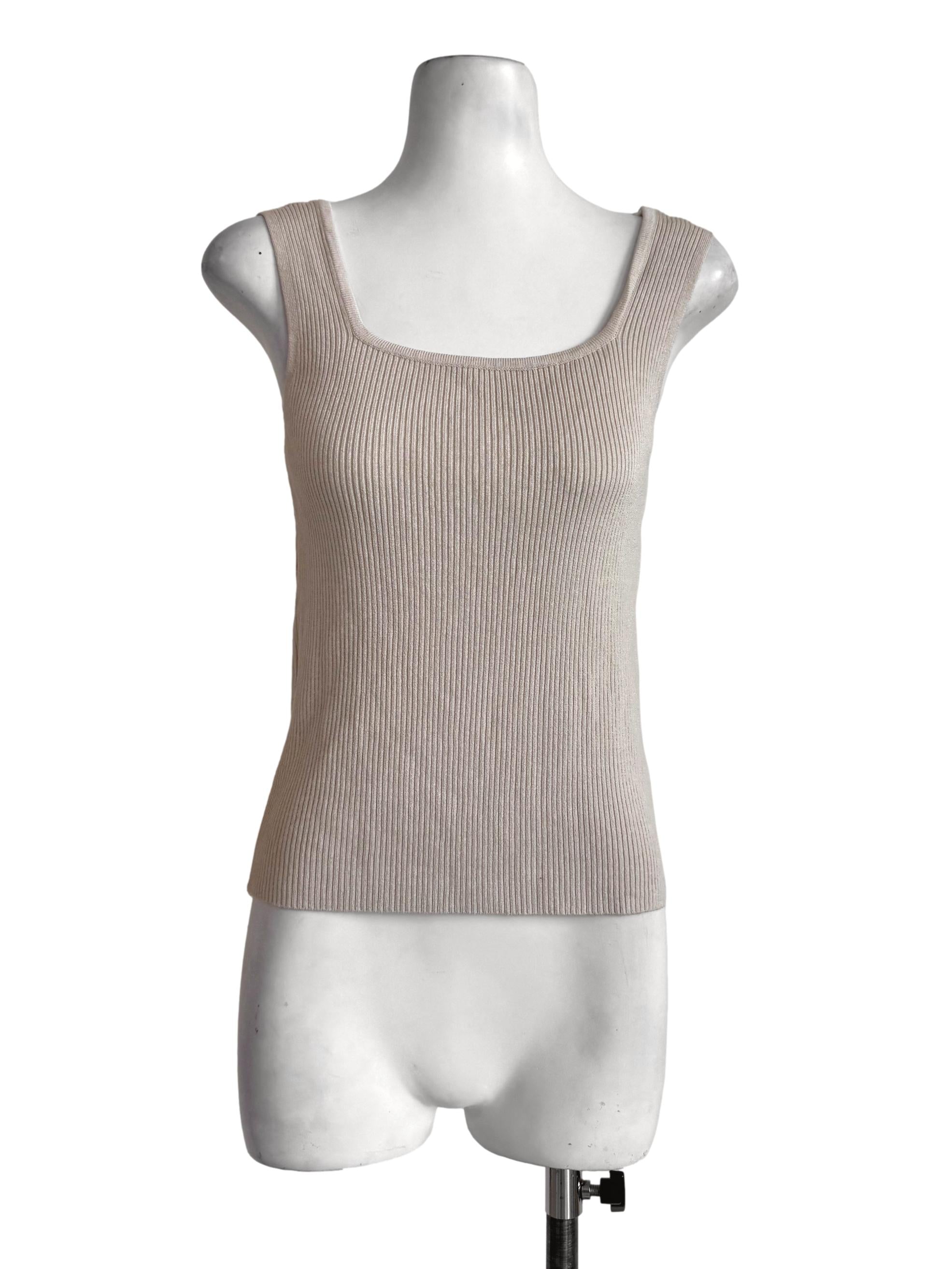 Malt Beige Sleeveless Top