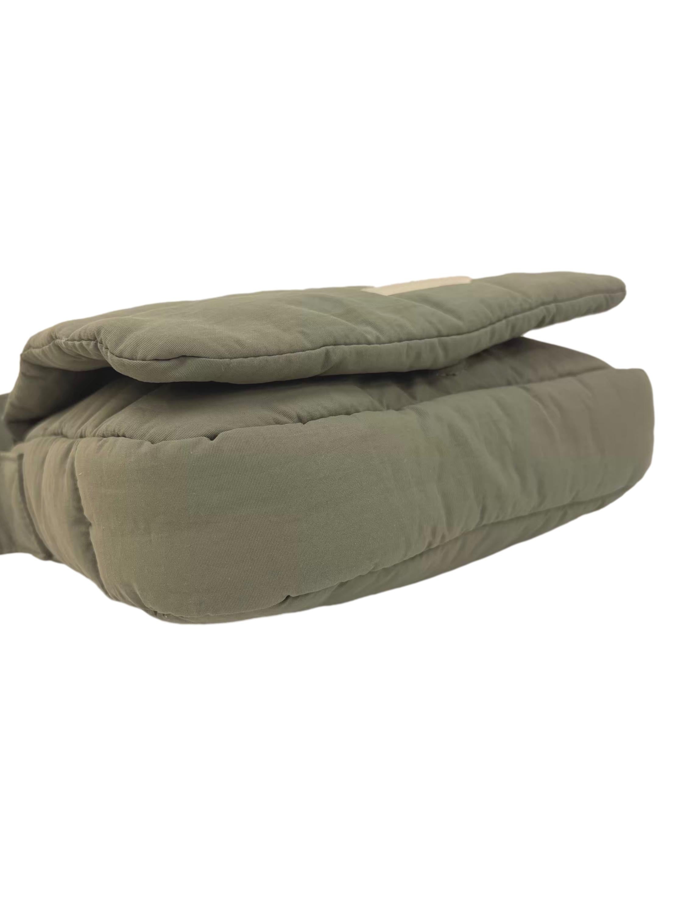 Moss Green Poofy Shoulder Bag
