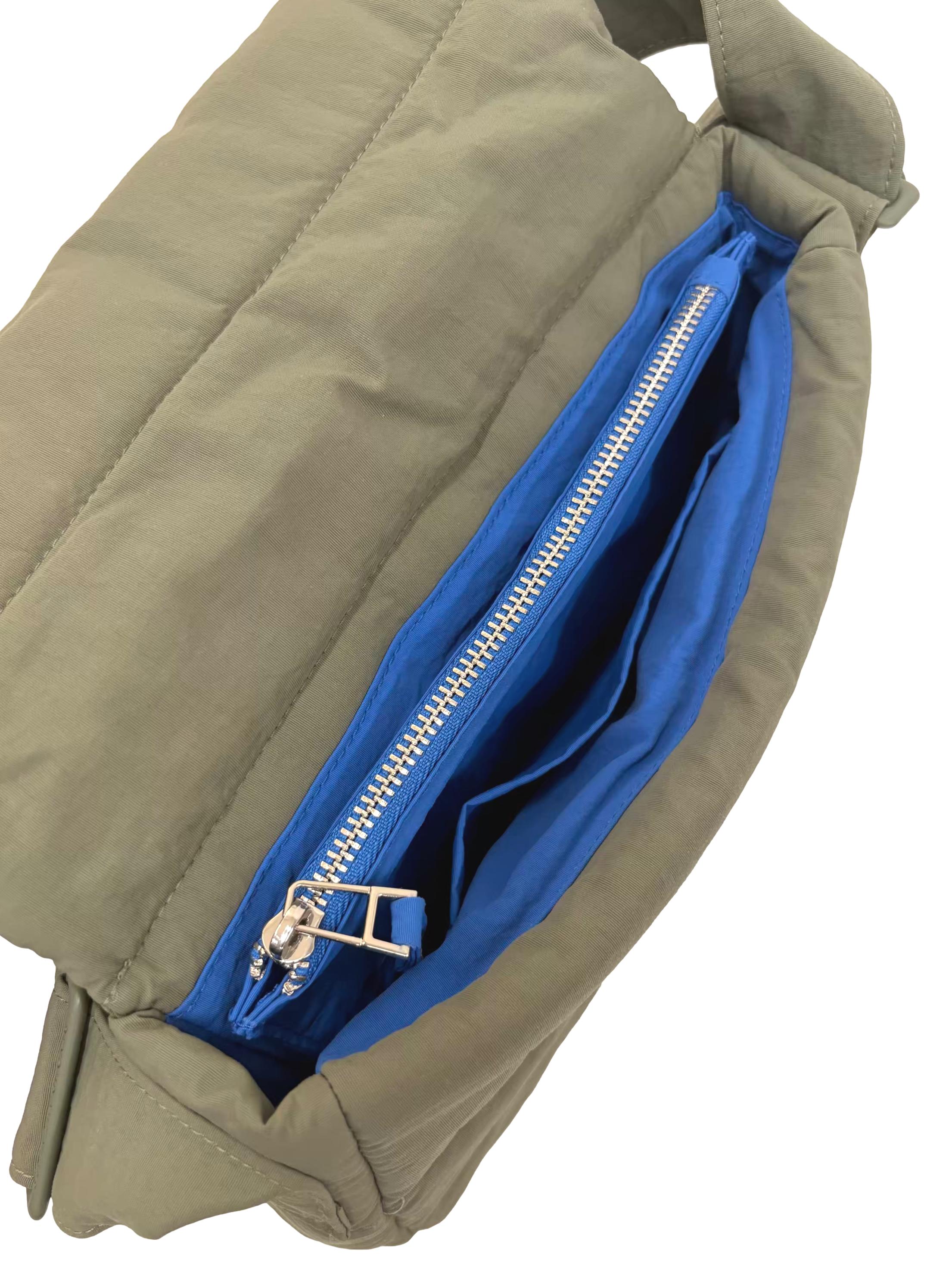 Moss Green Poofy Shoulder Bag