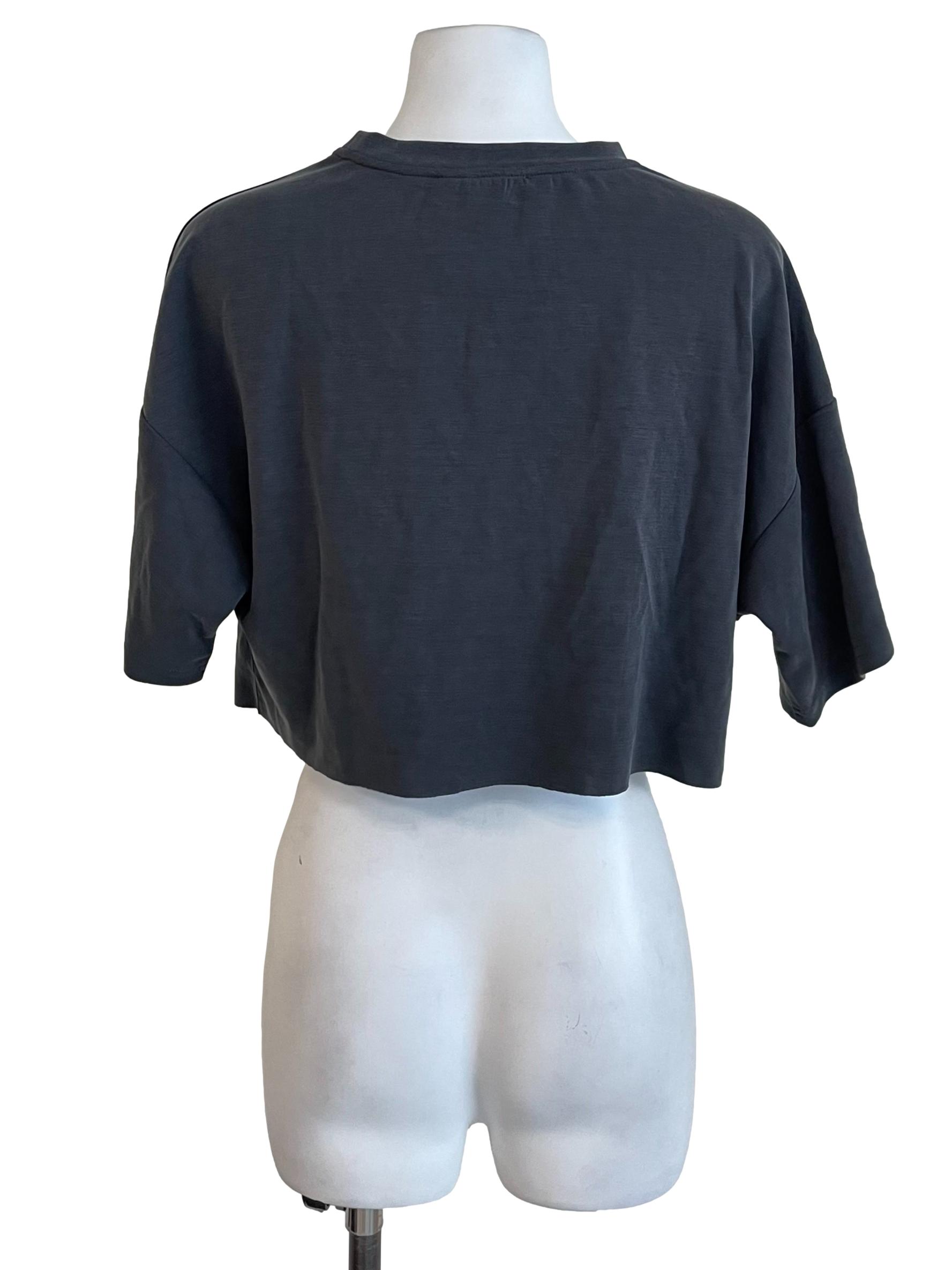 Iron Grey Wide Crop Tee