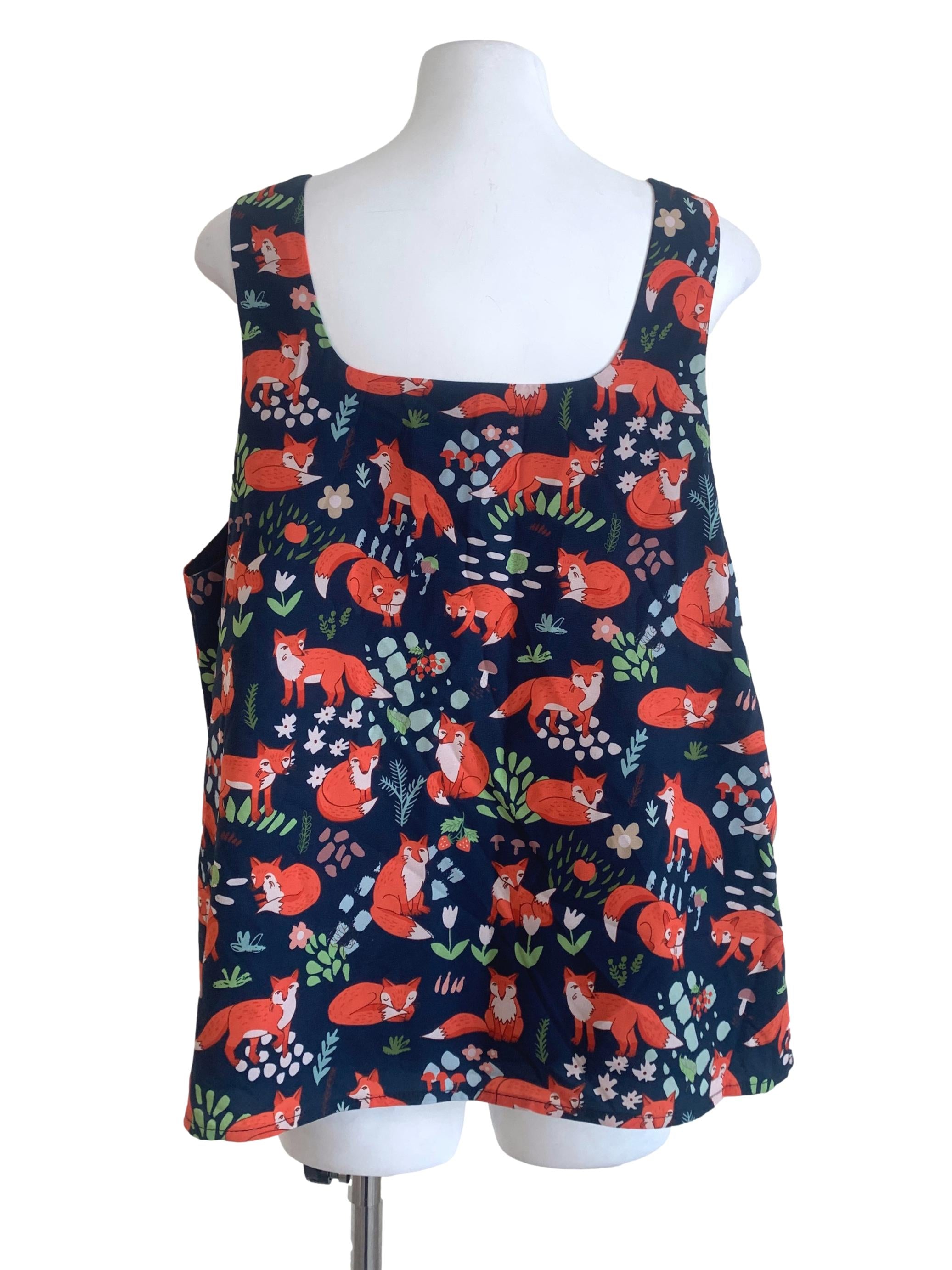 Berry Blue Animal Patterned Top