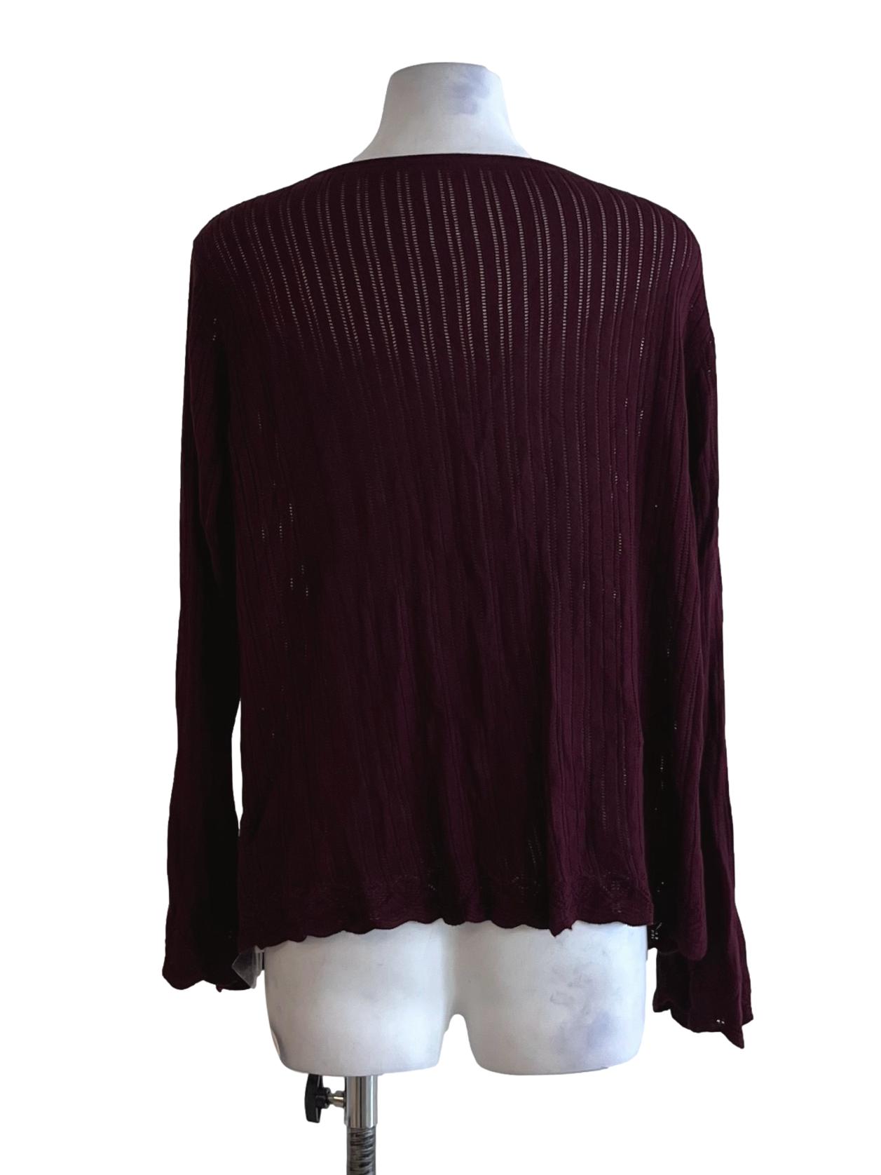 Mulberry Purple V-Neckline Cardigan