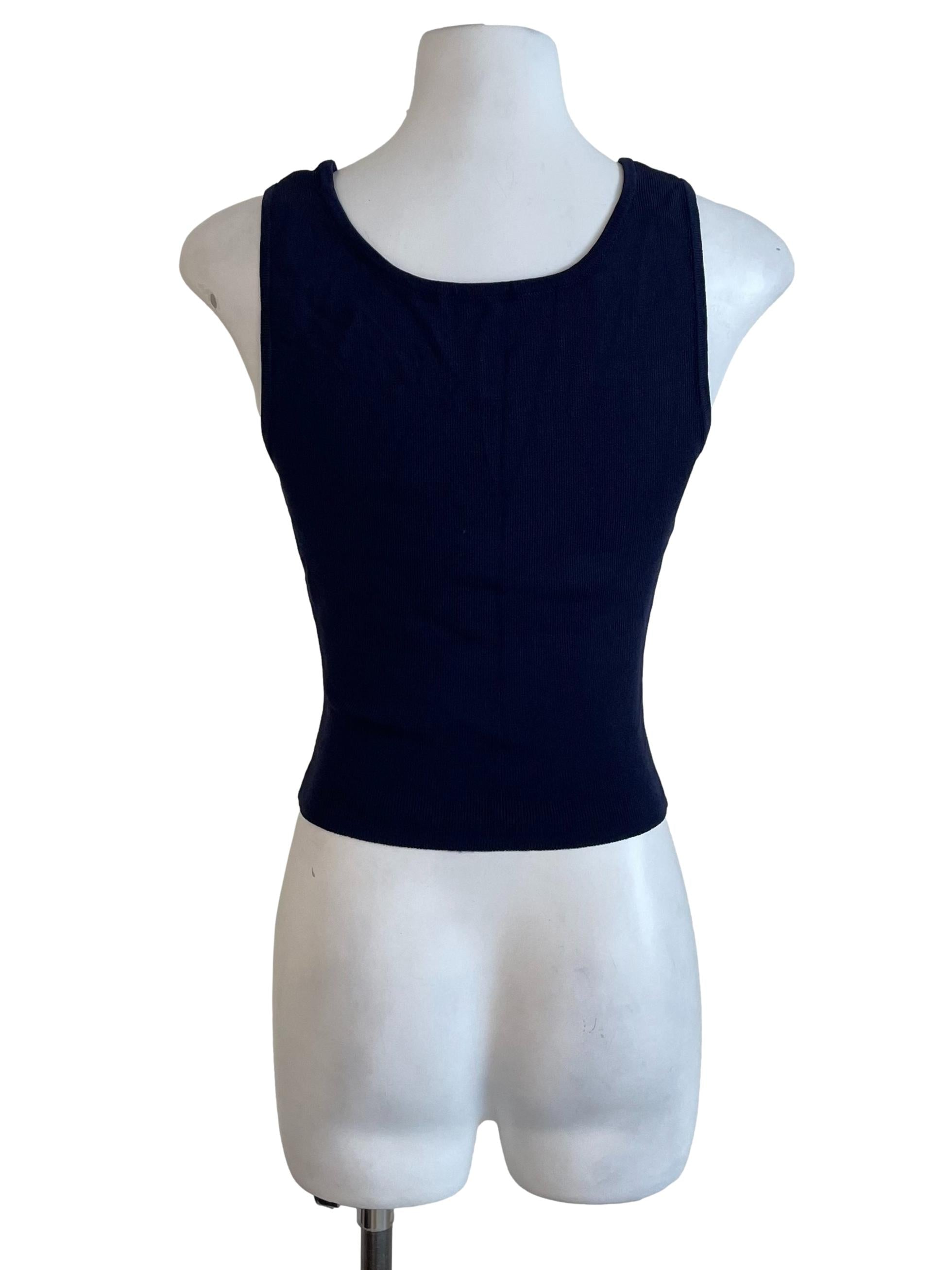 Dark Blue Knit Tank Top