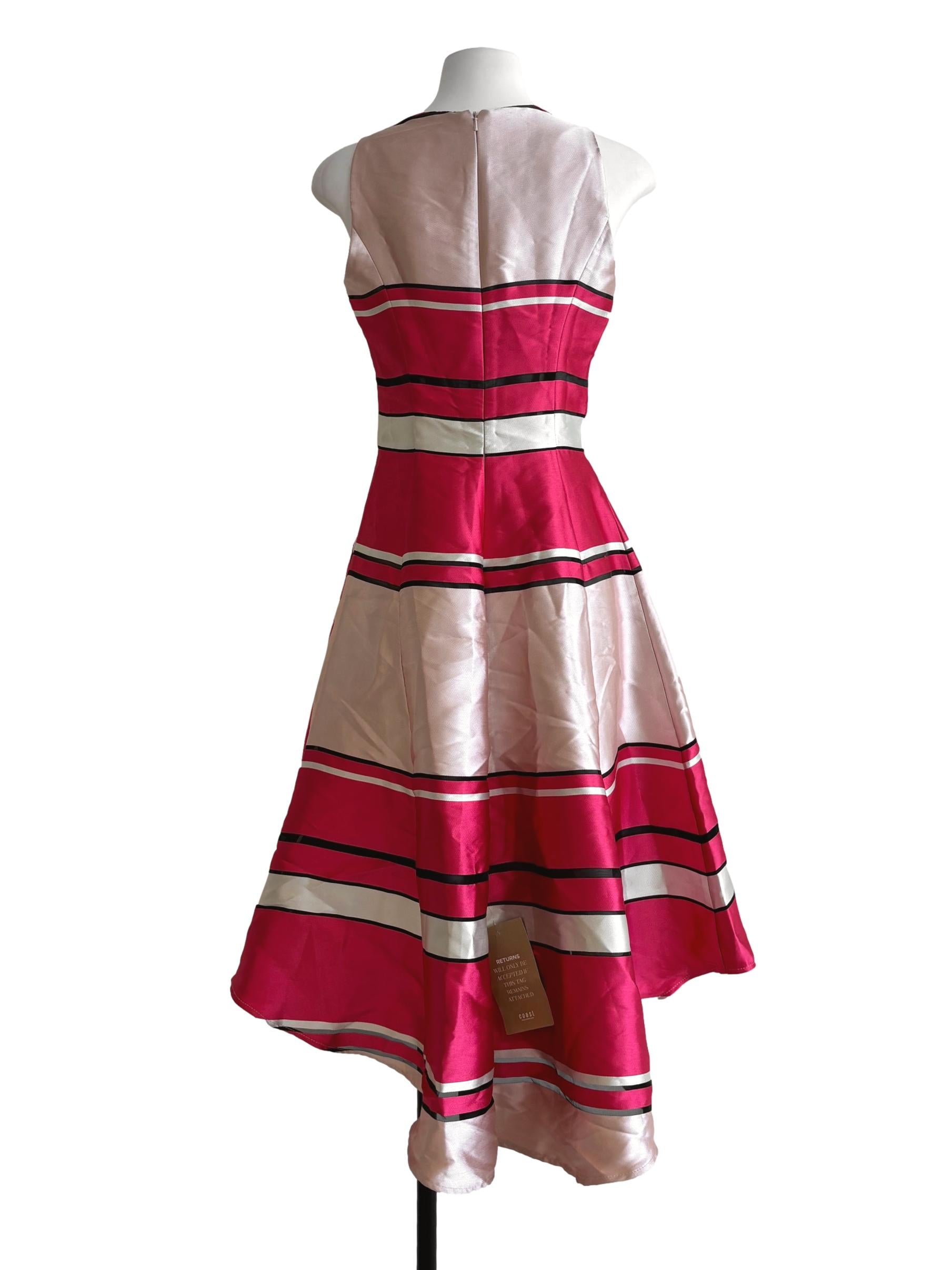 Hot Pink Sleeveless A-Line Dress