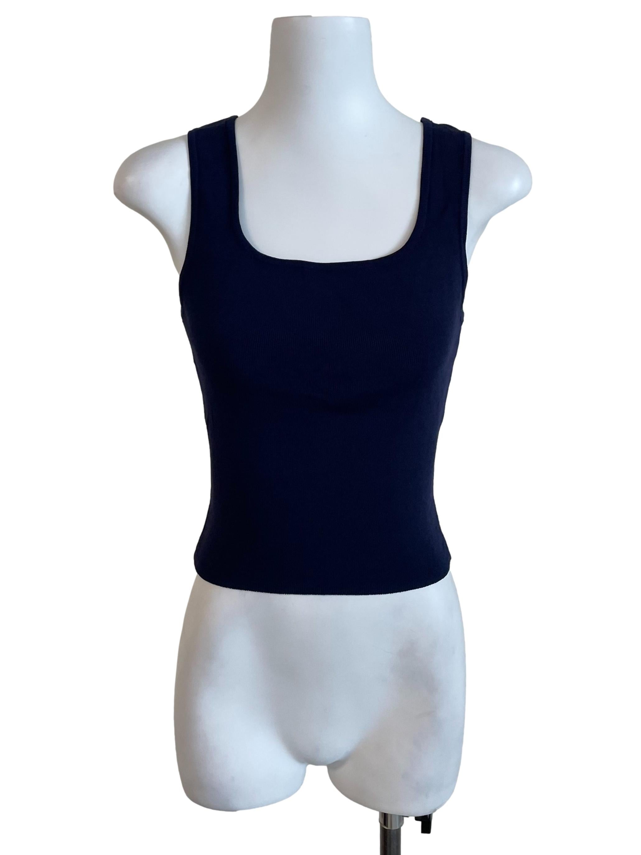 Dark Blue Knit Tank Top
