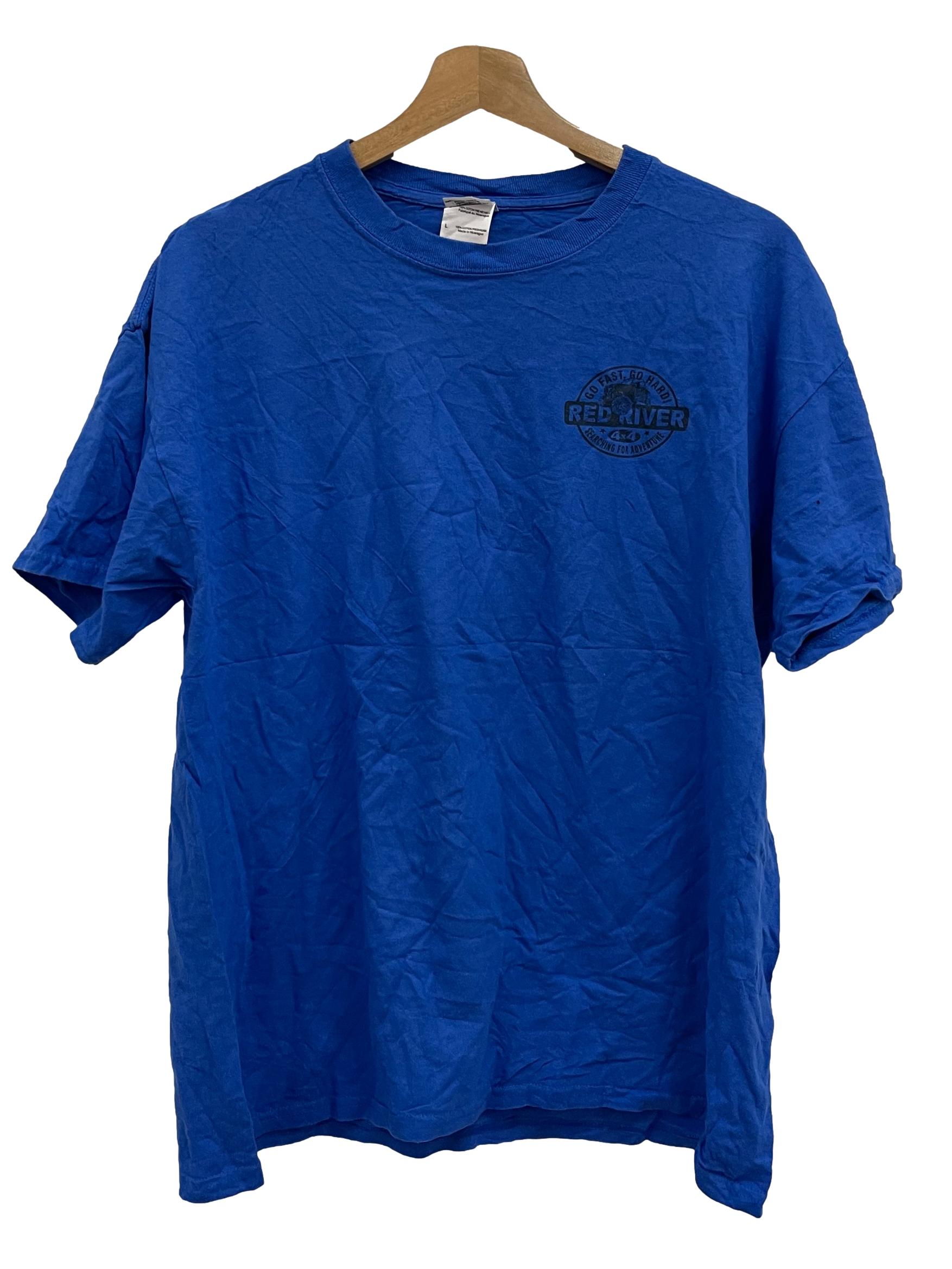 Cobalt Blue Crewneck Graphic Tee