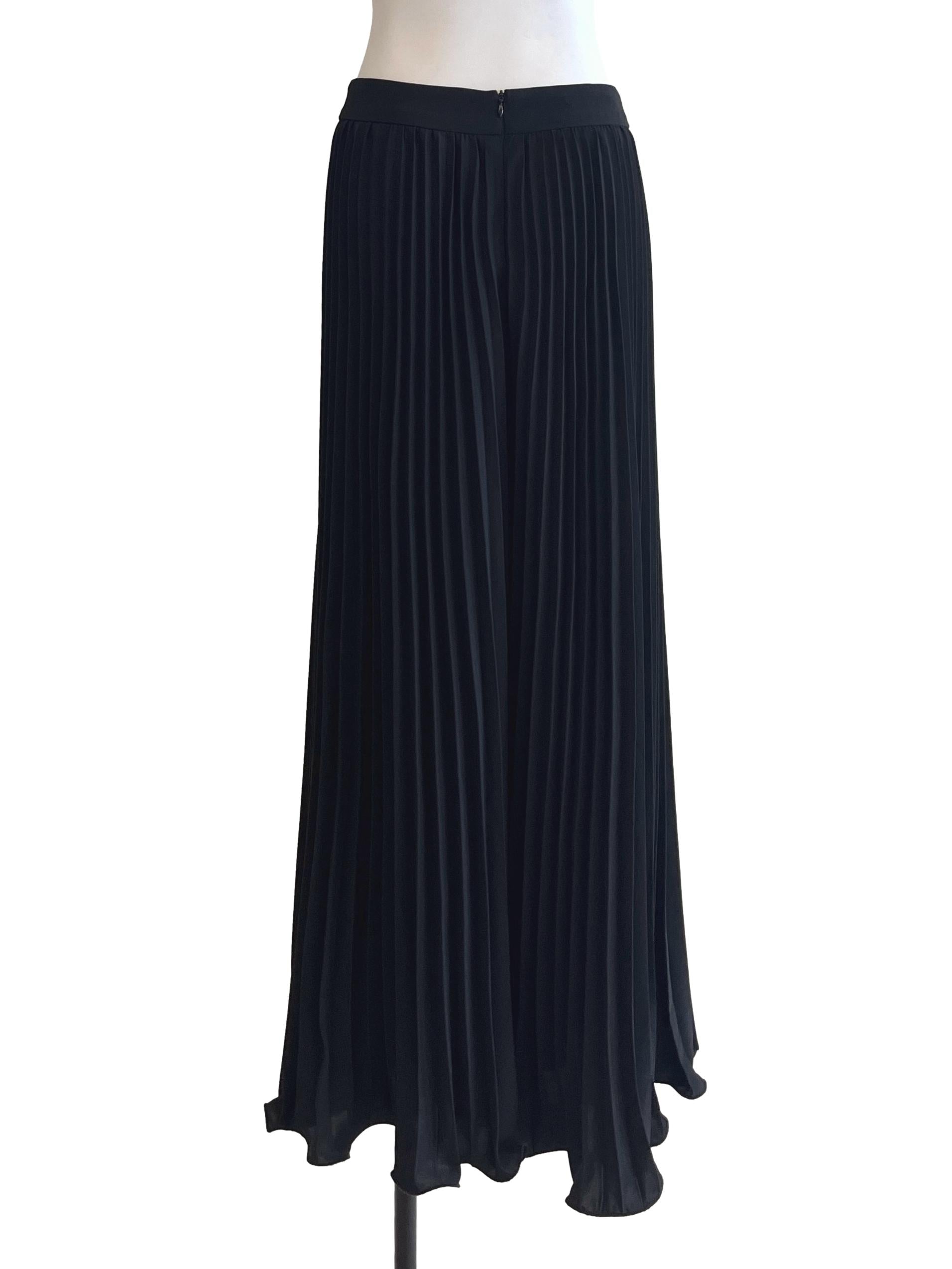 Jade Black Pleated Wide Pants YHF