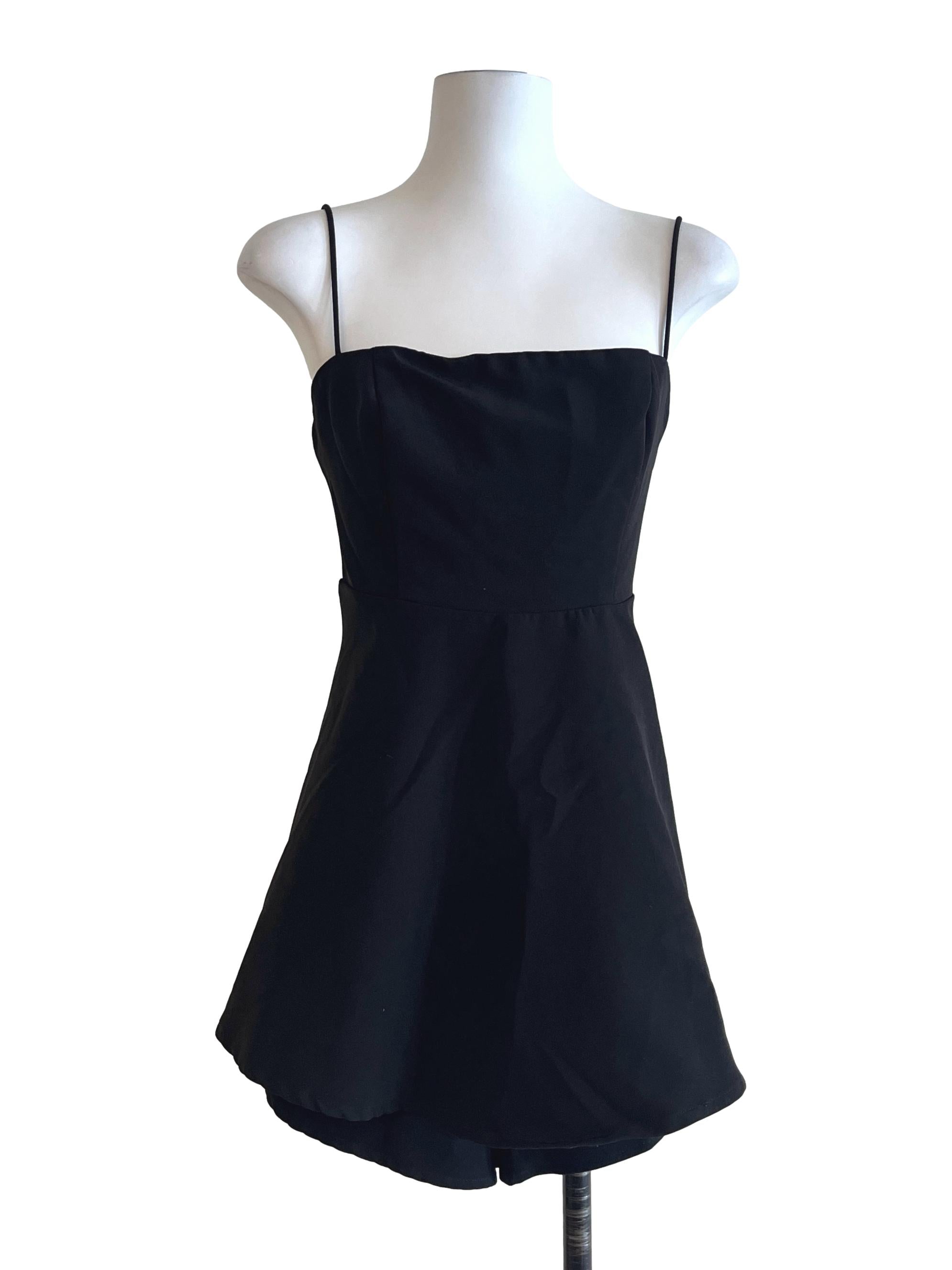 Onyx Black Square Romper