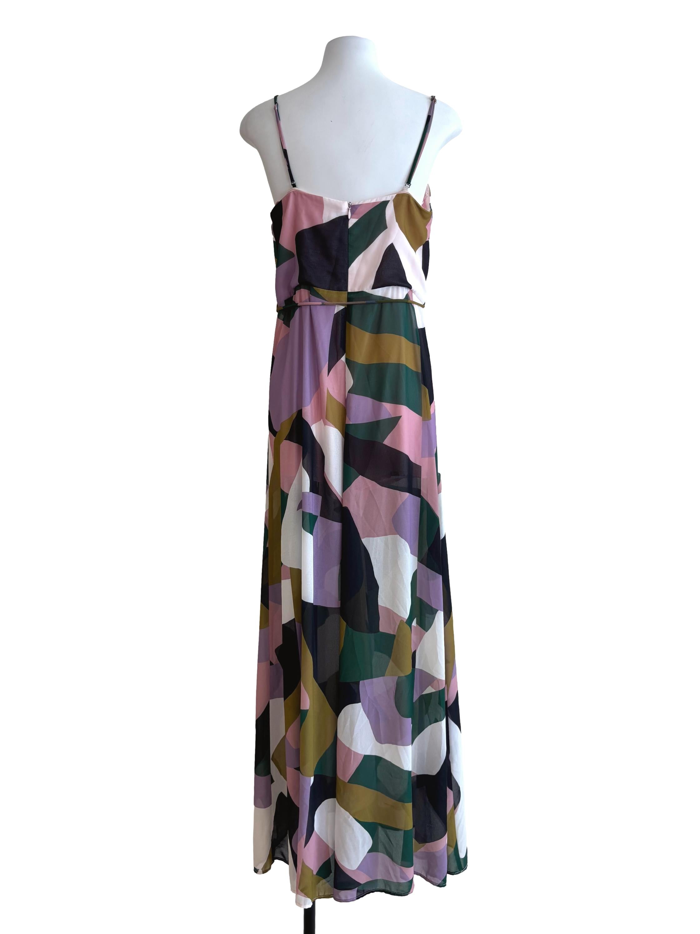 Periwinkle Abstract Spaghetti Strap Jumpsuit