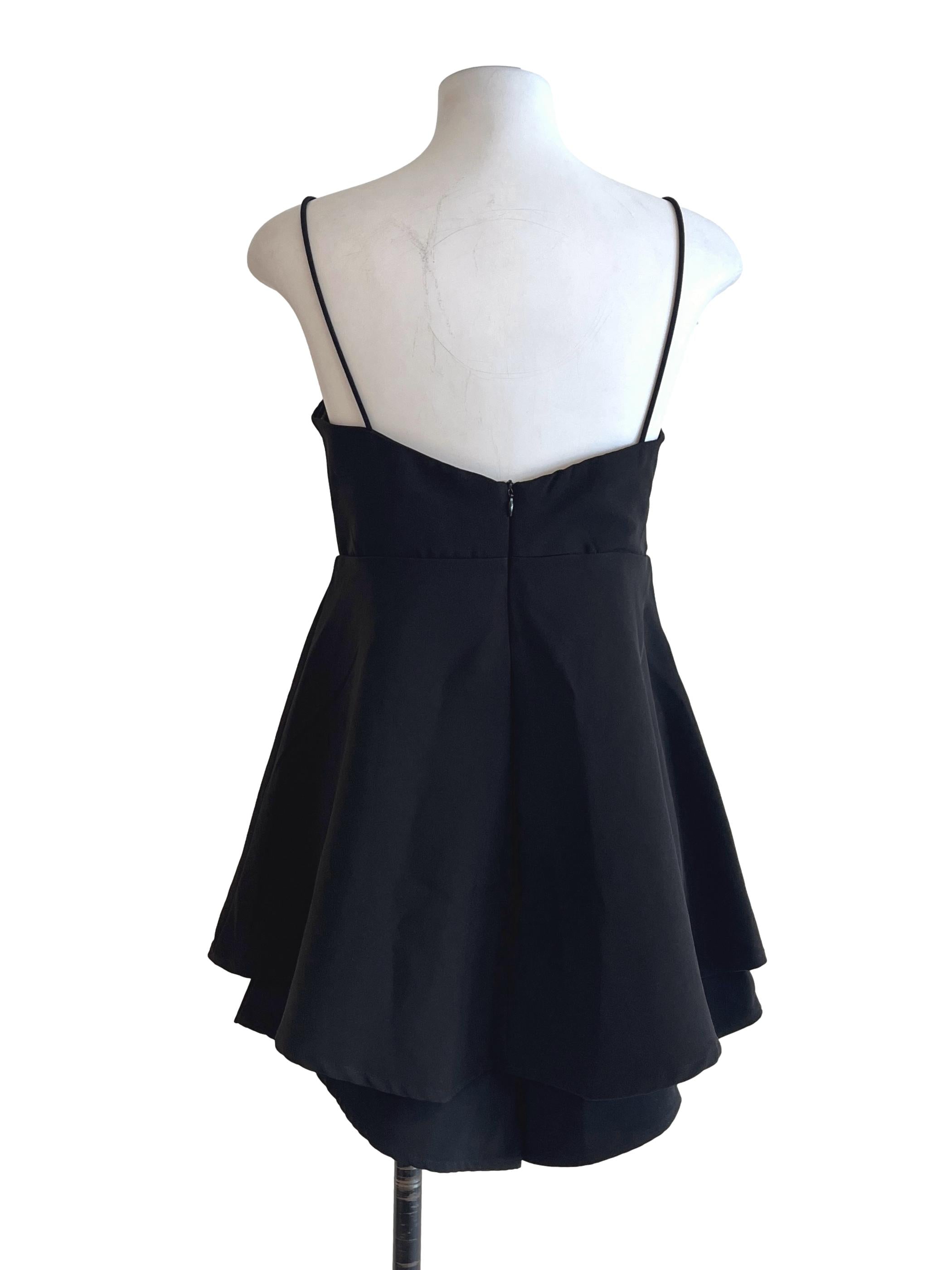 Onyx Black Square Romper