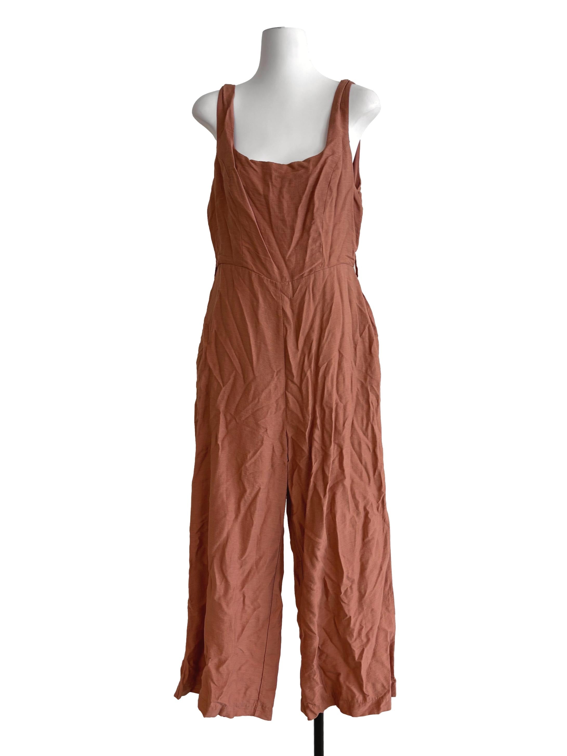 Terracotta Scoop Neck Jumpsuit