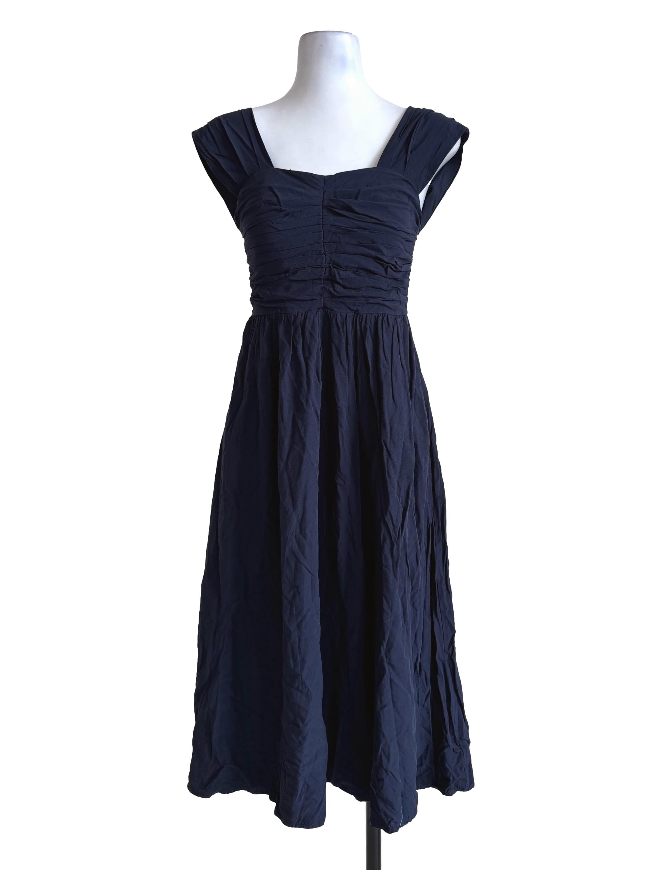 Deep Blue Padded Dress