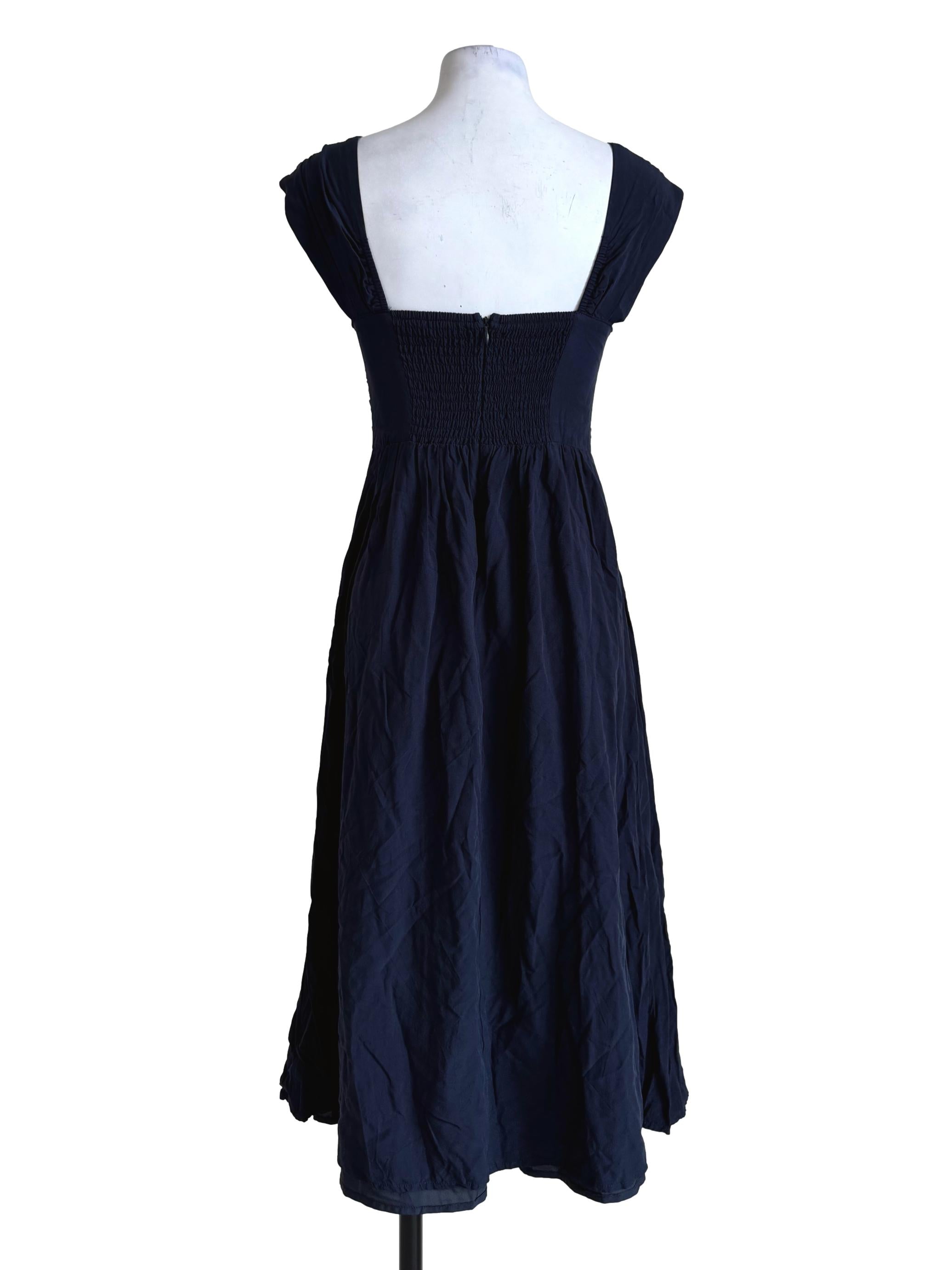 Deep Blue Padded Dress