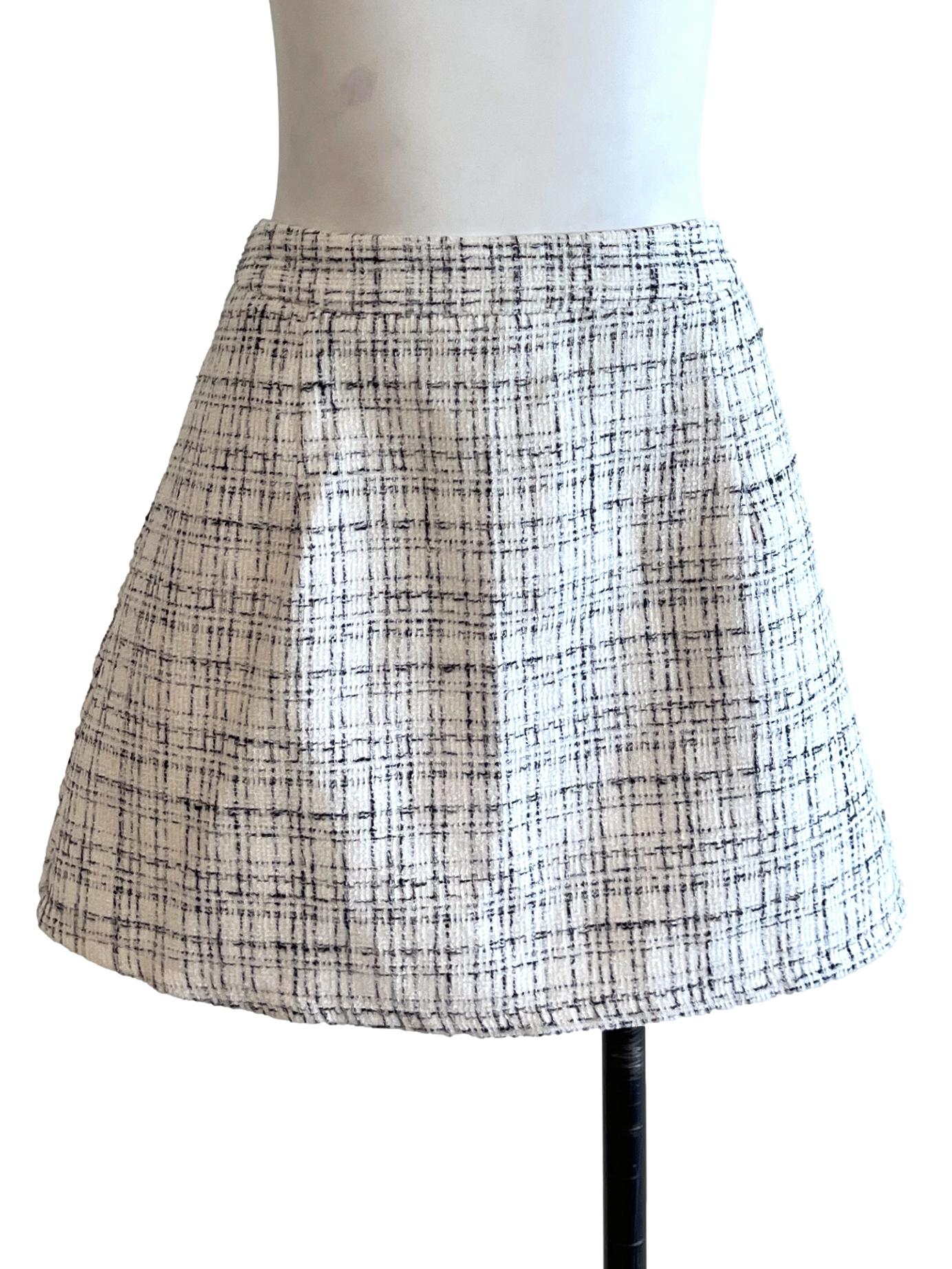 Off-White Tweed Skirt