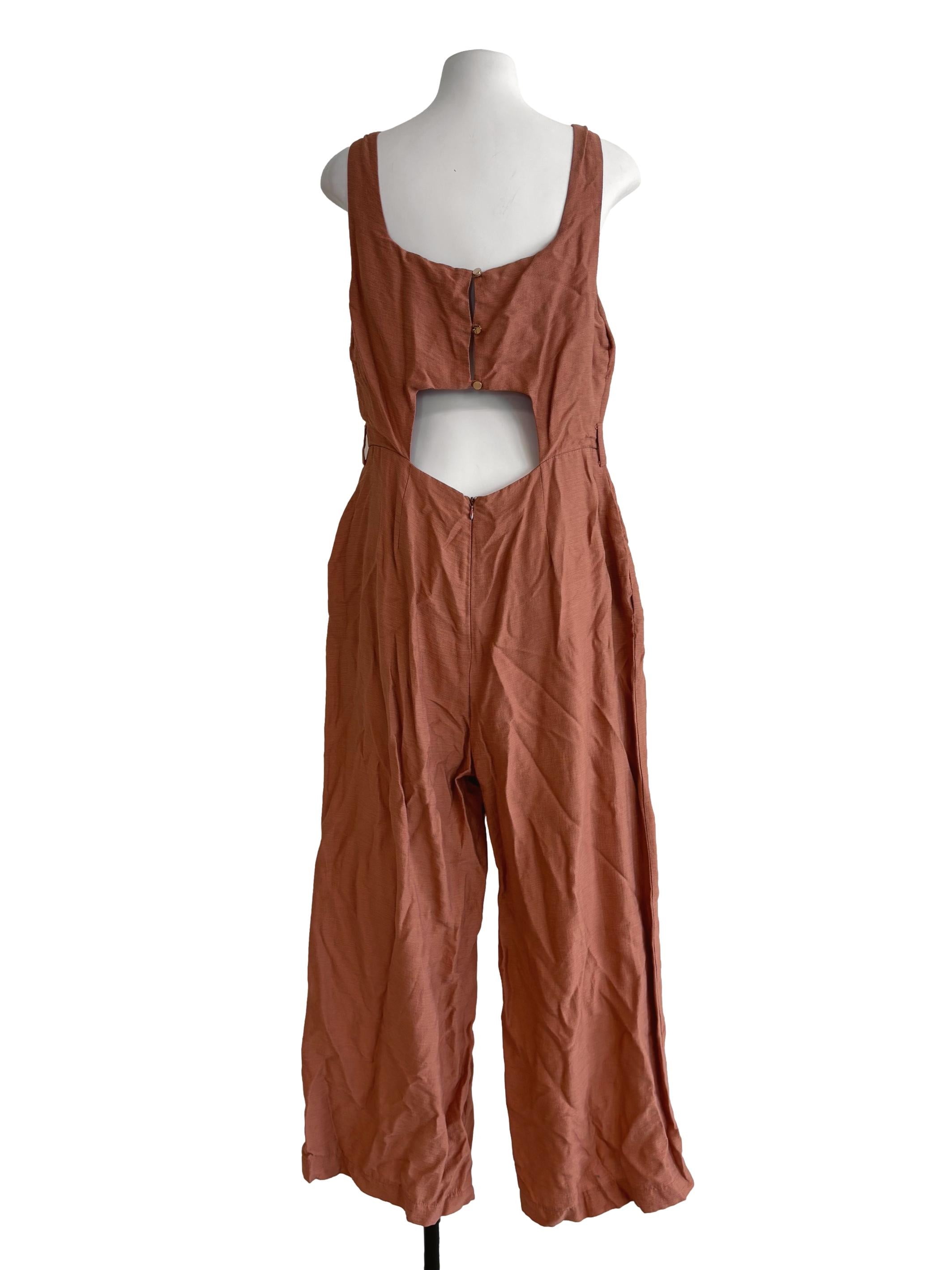 Terracotta Scoop Neck Jumpsuit