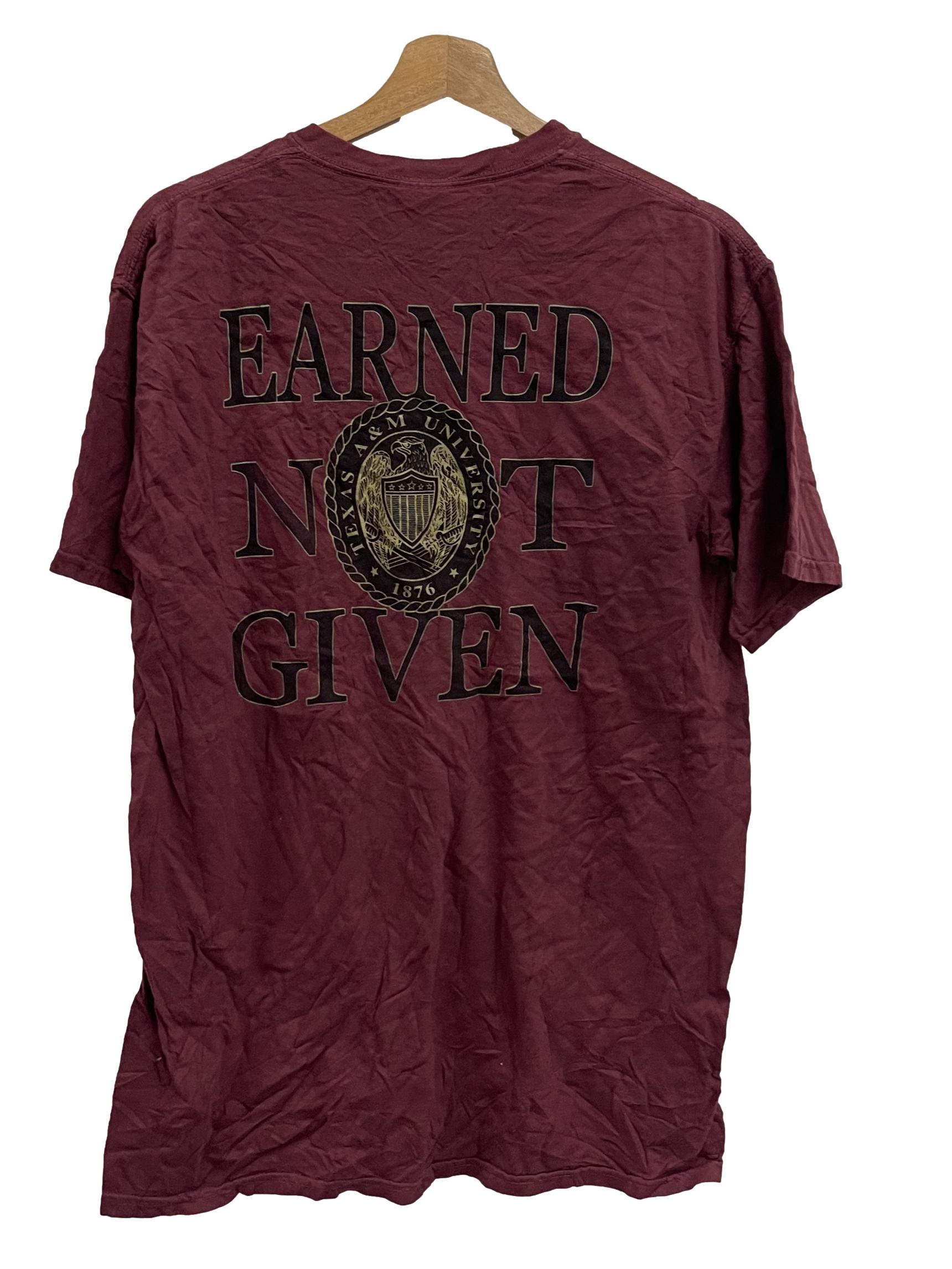 Maroon Crewneck Varsity Tee