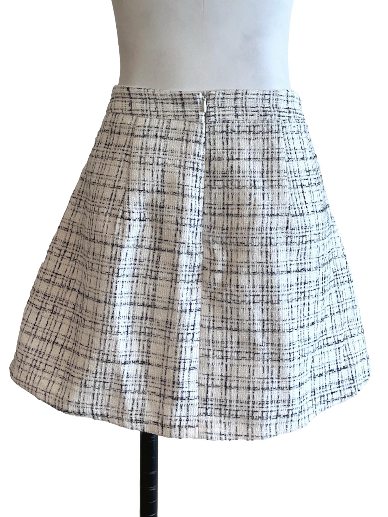 Off-White Tweed Skirt