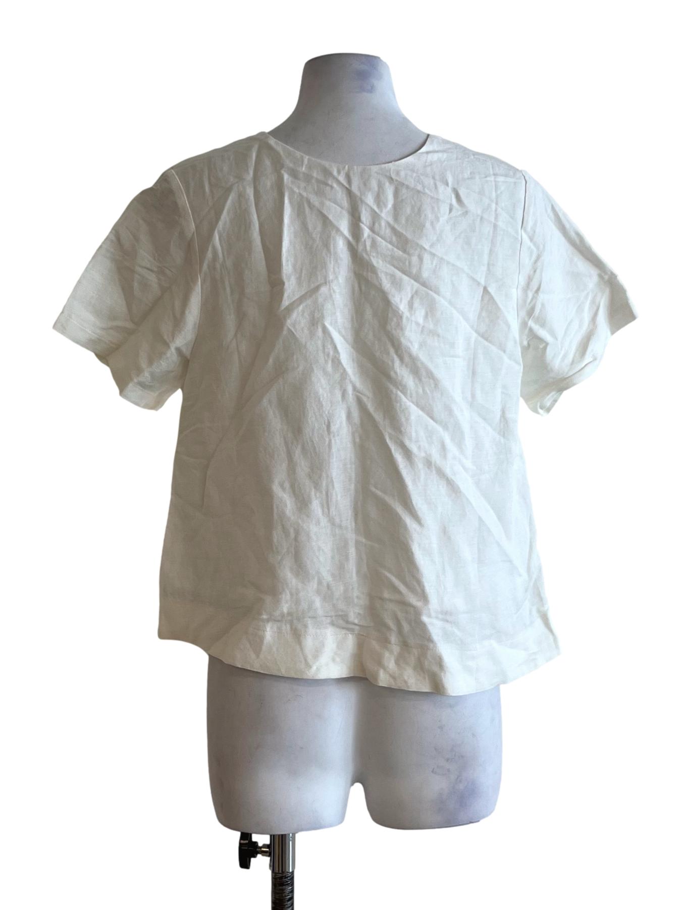 White V-Neckline Blouse