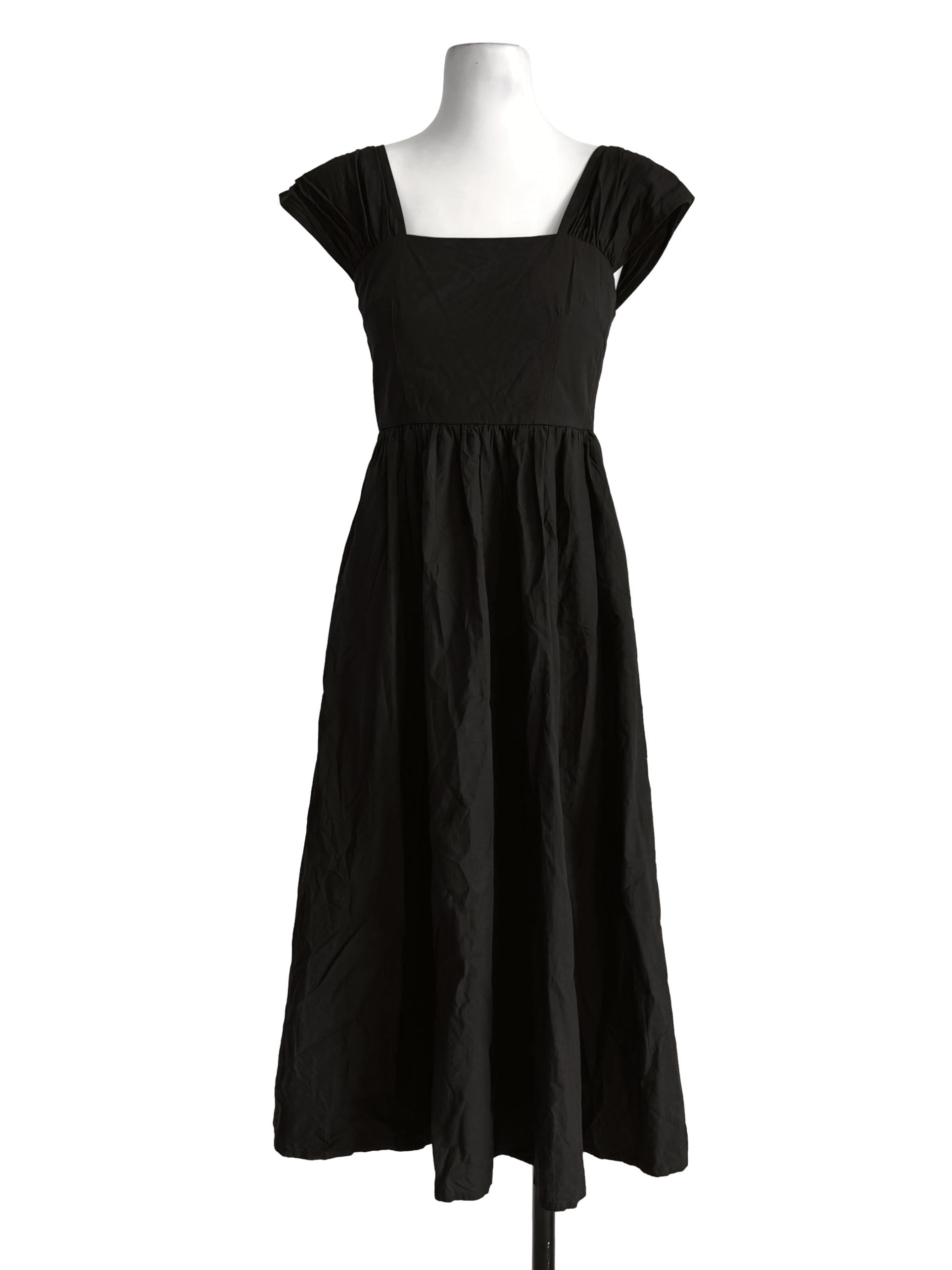 Pitch Black Apron Dress