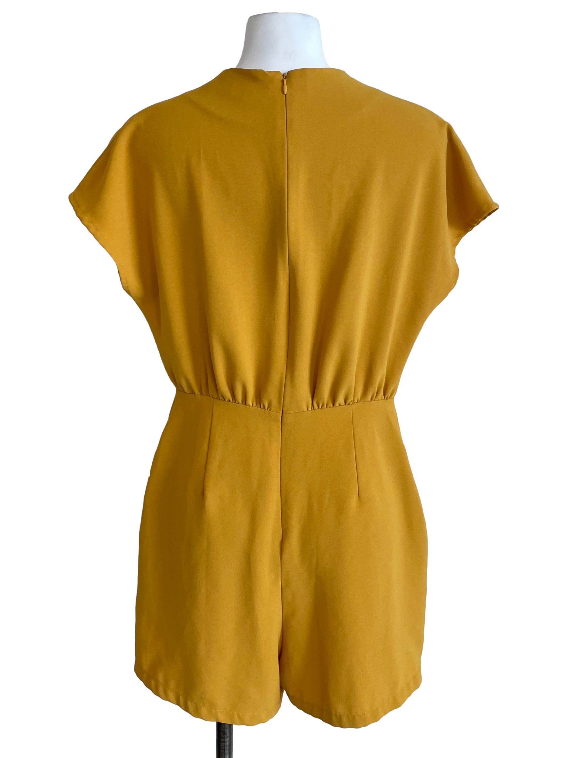 Honey Drop Shoulder Pleated Romper