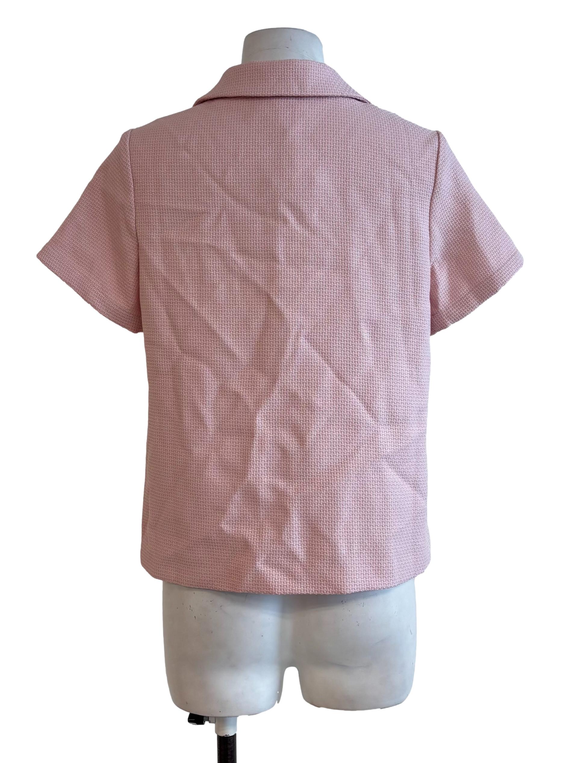 Blush Pink Tweed Shirt