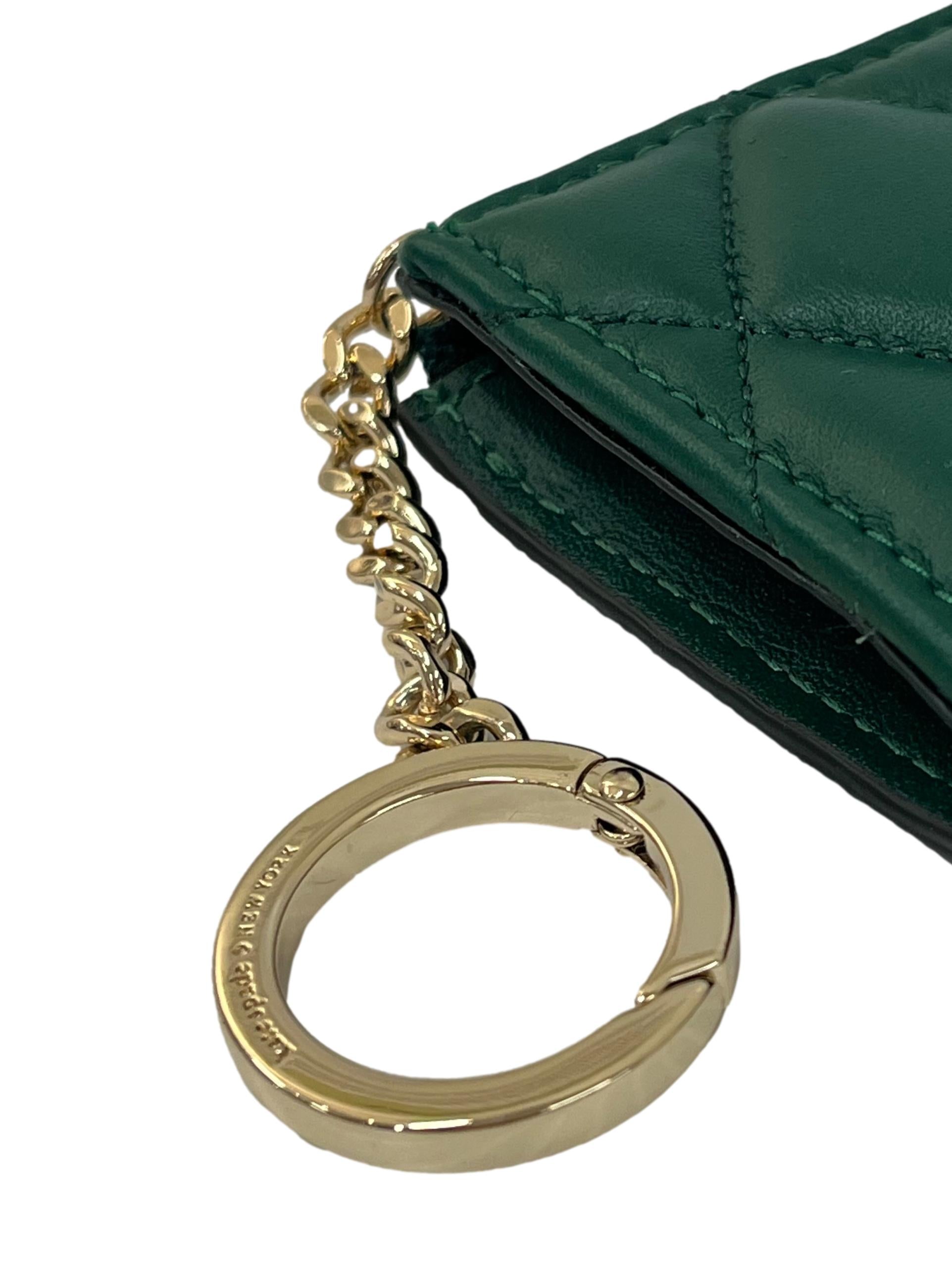 Deep Jade Carey Small Card Holder