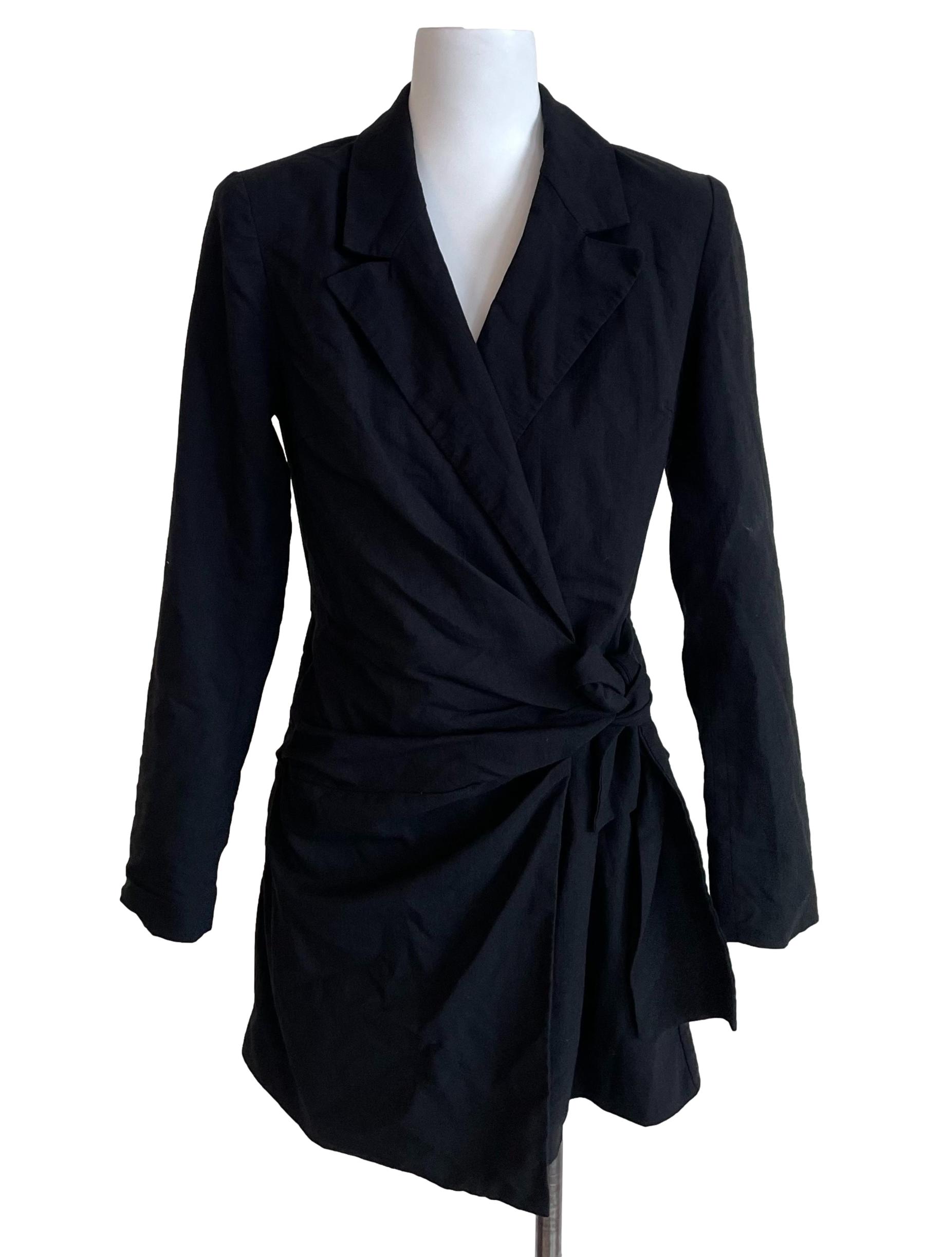 Black Wrap Suit Romper