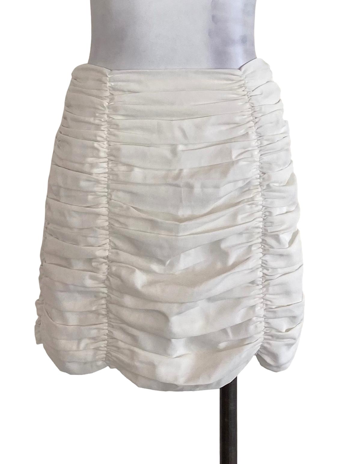 Lovet  White Mini Skirt  | REFASH