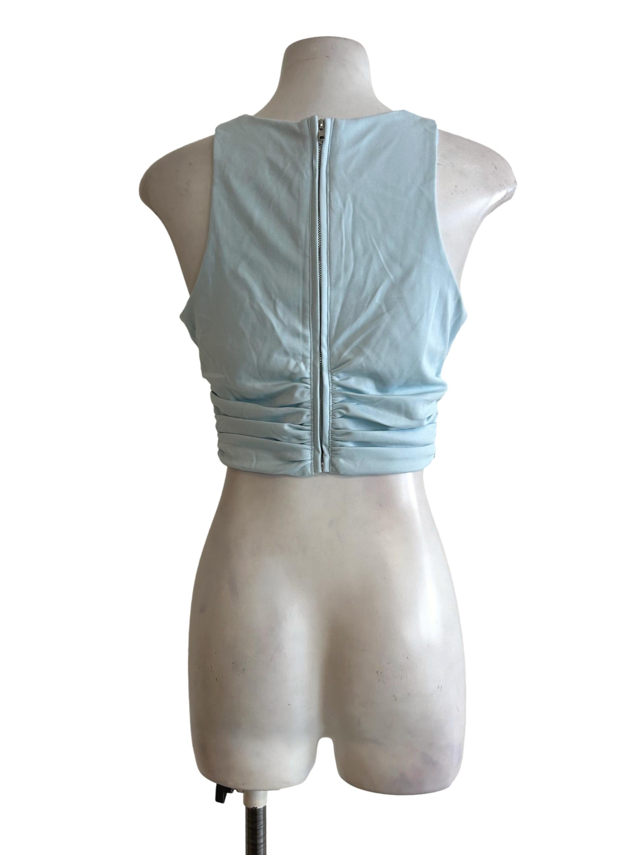 Baby Blue Sleeveless Top