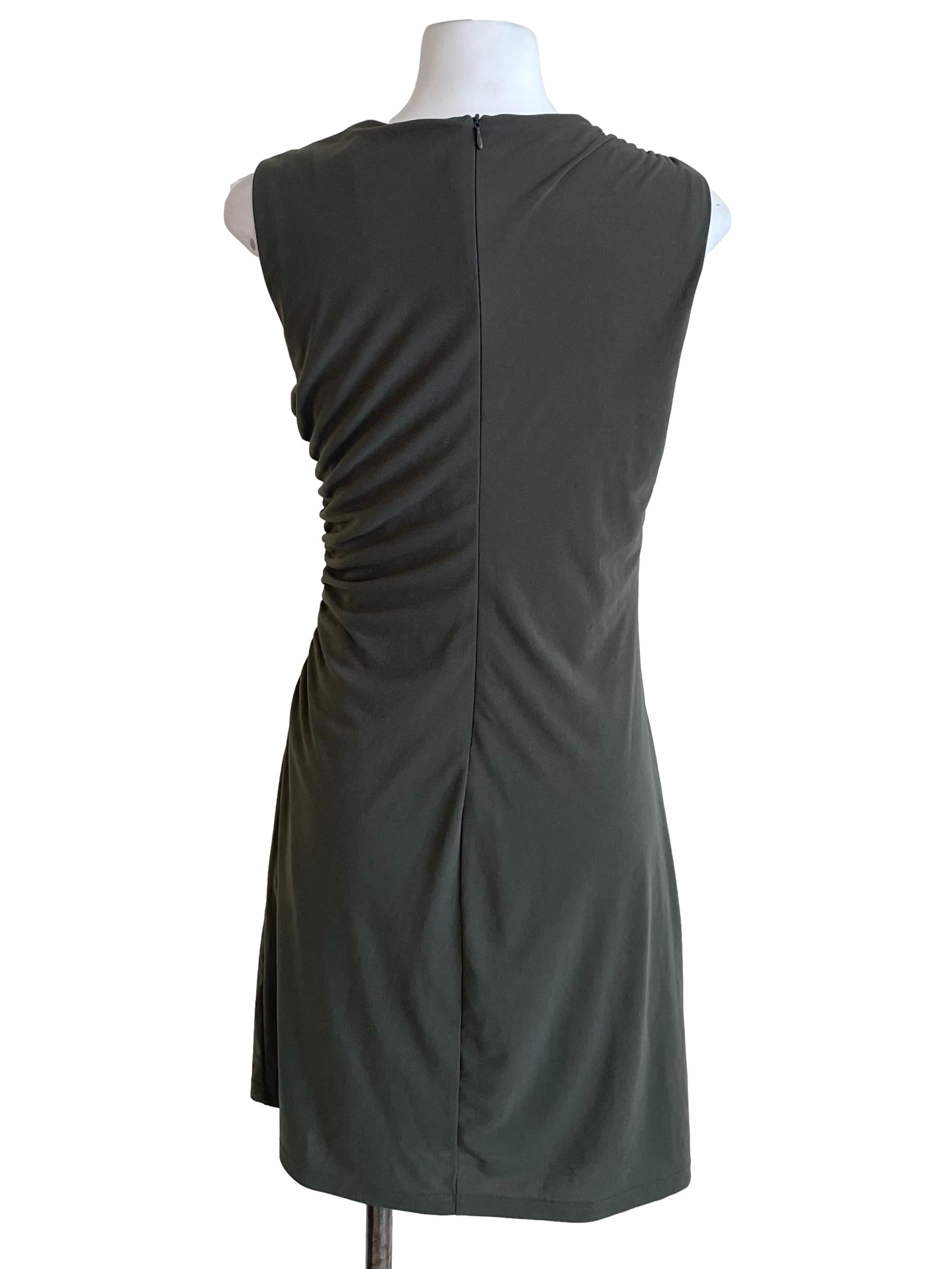 Dark Sage Draping Skinny Dress