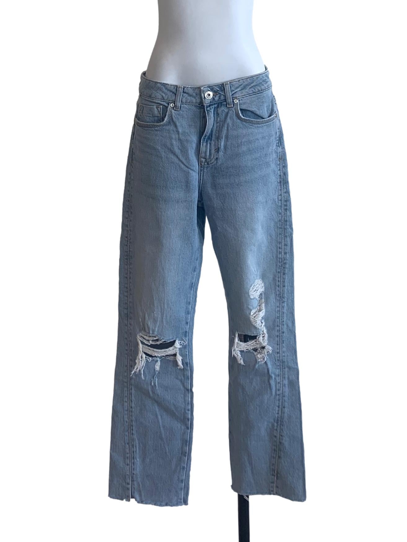 Denim Blue Distressed Jeans