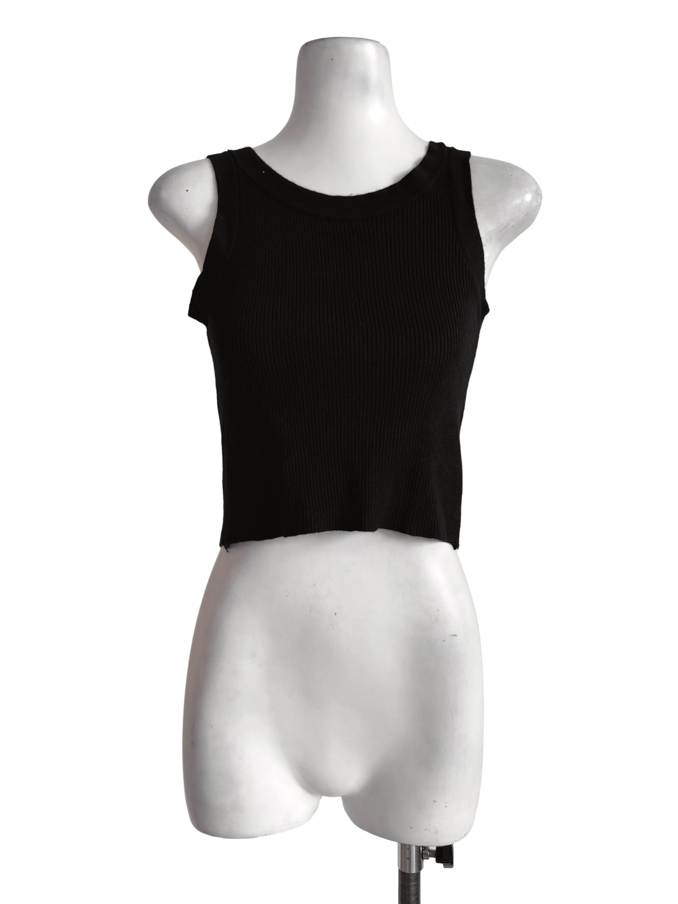 Textured Black Singlet