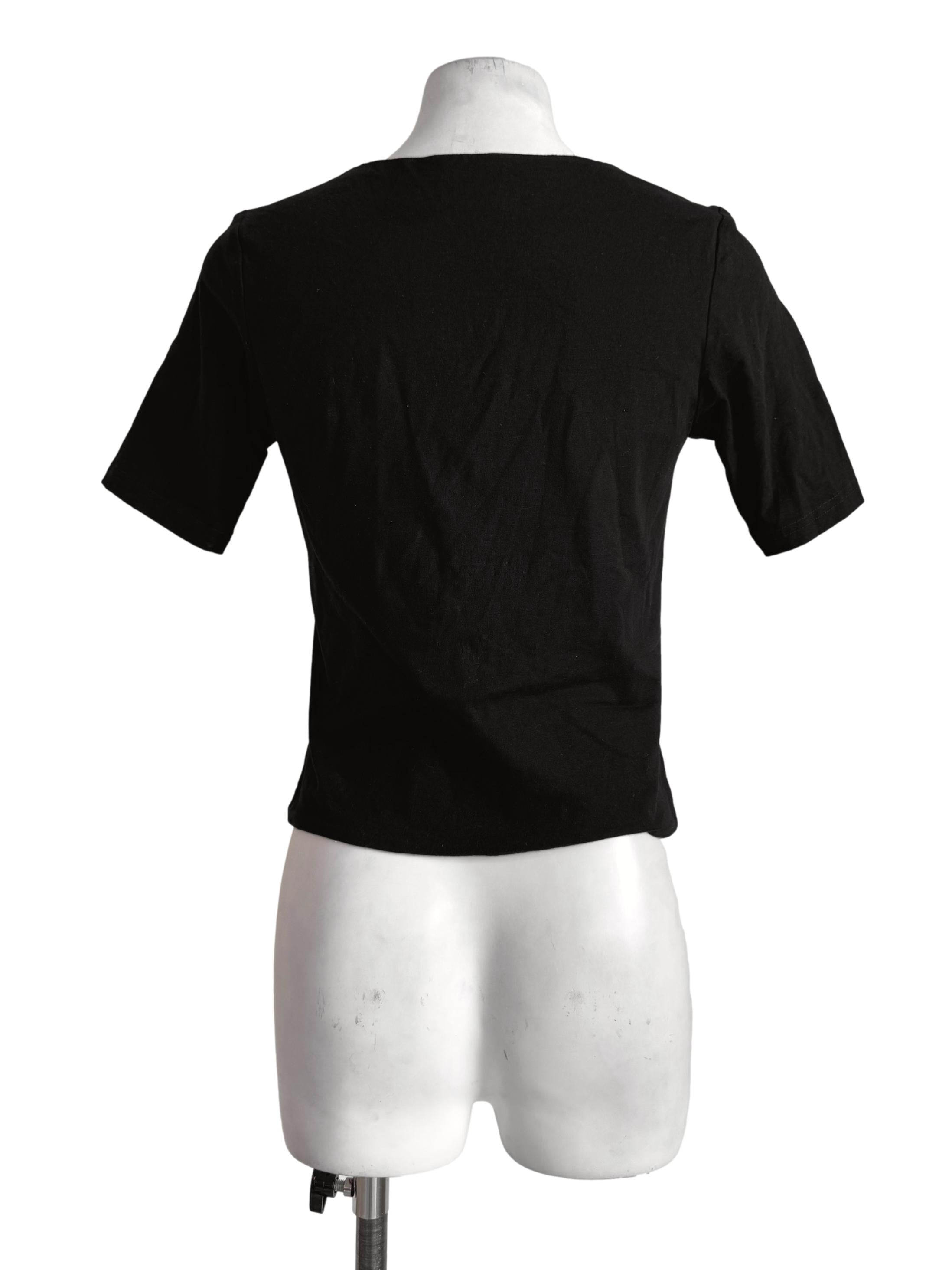 Pewter Black Square Neck Top